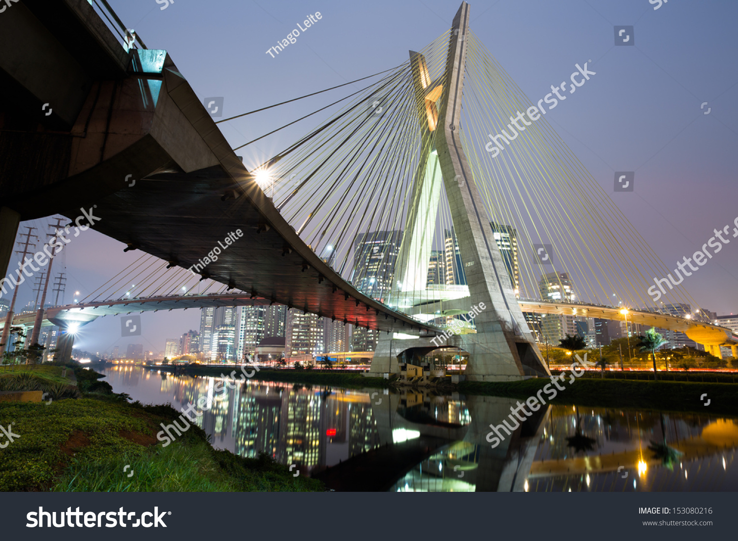 Estaiada Bridge Sao Paulo Landmark Brazil Stock Photo