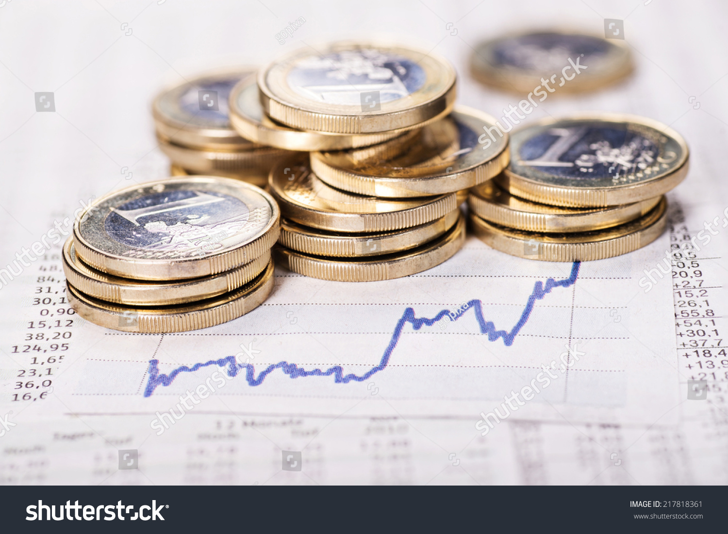 euro-coins-and-curve-graphic-as-a-symbol-of-rising-exchange-rate-stock