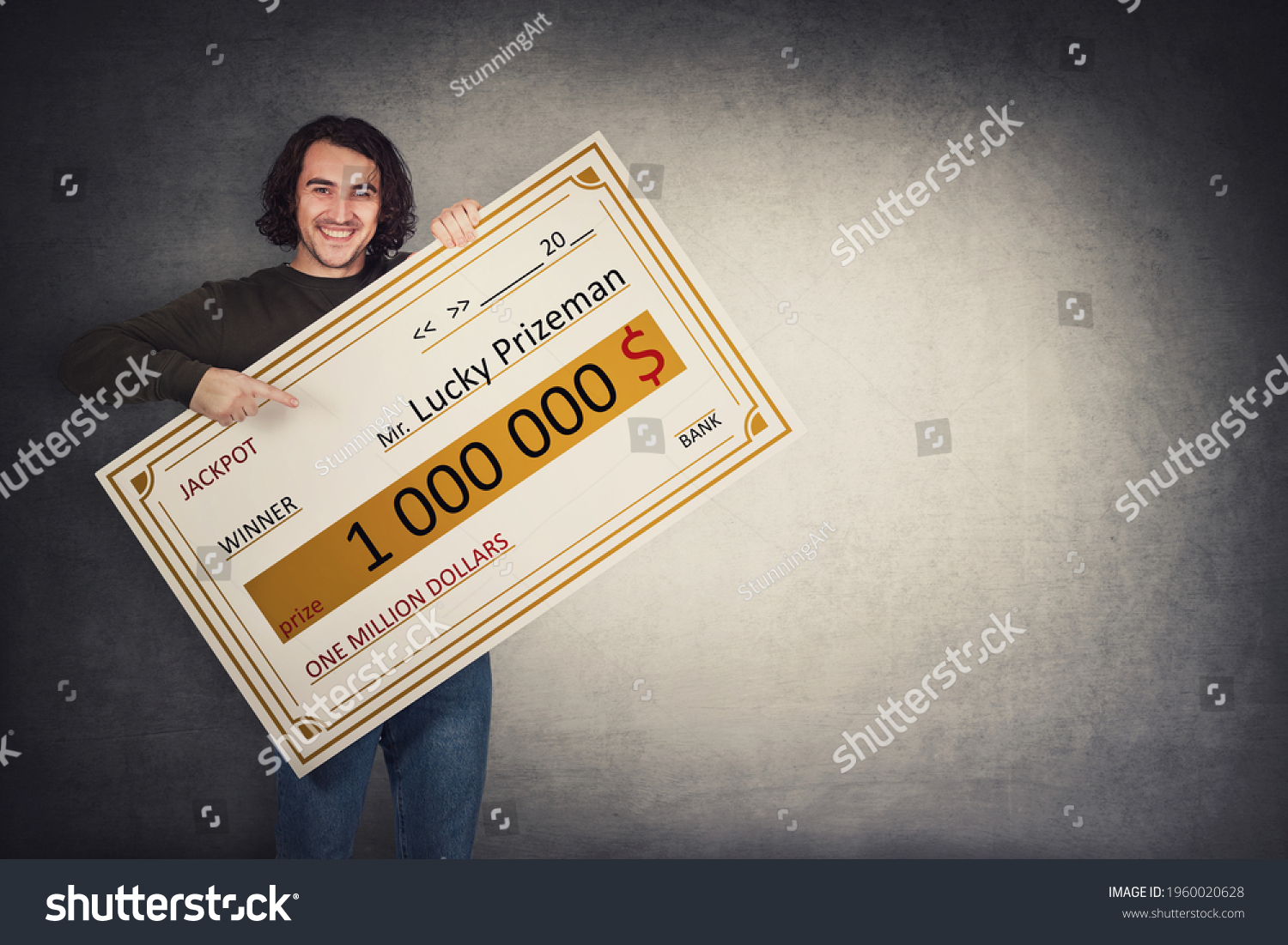 1 860 Man Holding Big Check Images Stock Photos Vectors Shutterstock