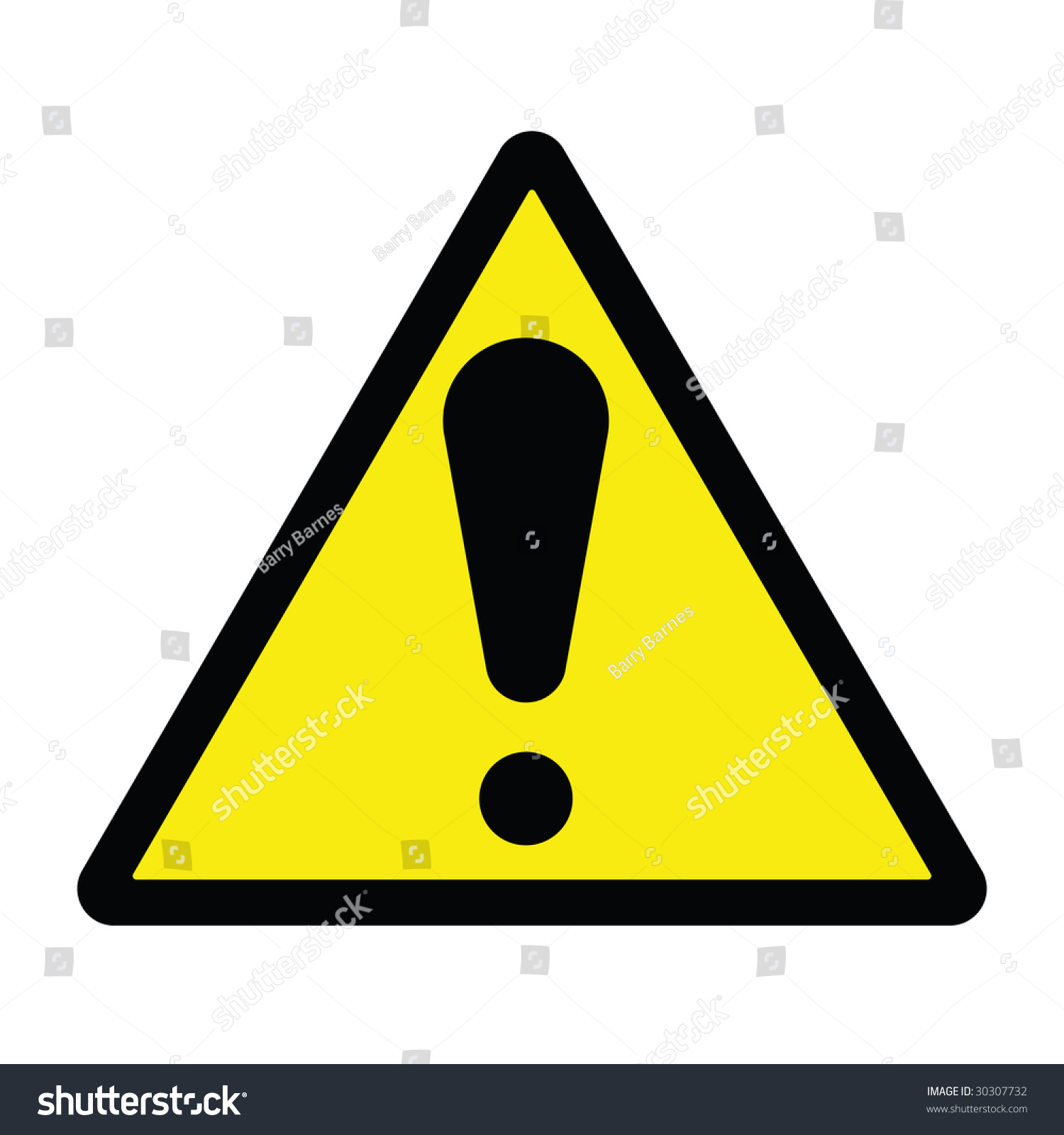 Exclamation Mark Hazard Sign Stock Illustration 30307732 Shutterstock