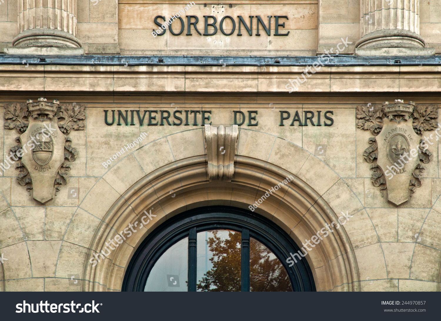 Facade University Sorbonne Paris France Stock Photo 244970857 ...