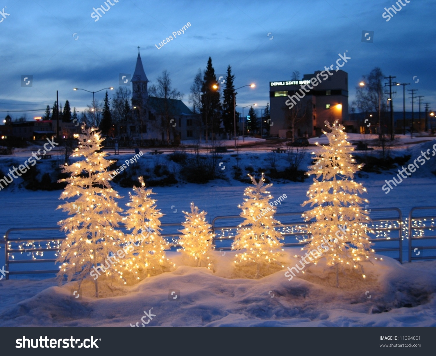 Fairbanks, Alaska Christmas Lights Stock Photo 11394001 Shutterstock