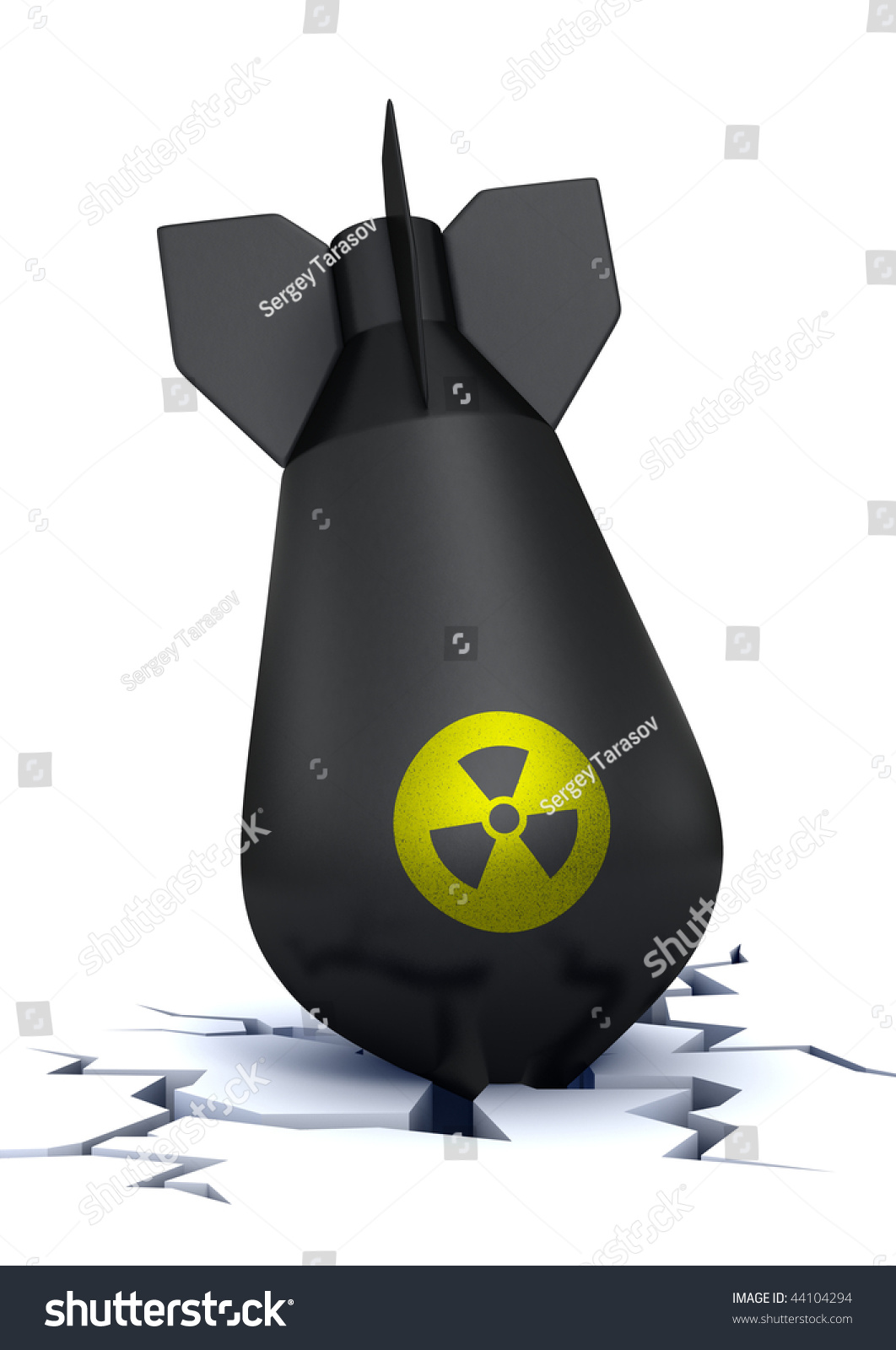 Fallen Failed Nuclear Bomb Black Bomb Stock Illustration 44104294 ...