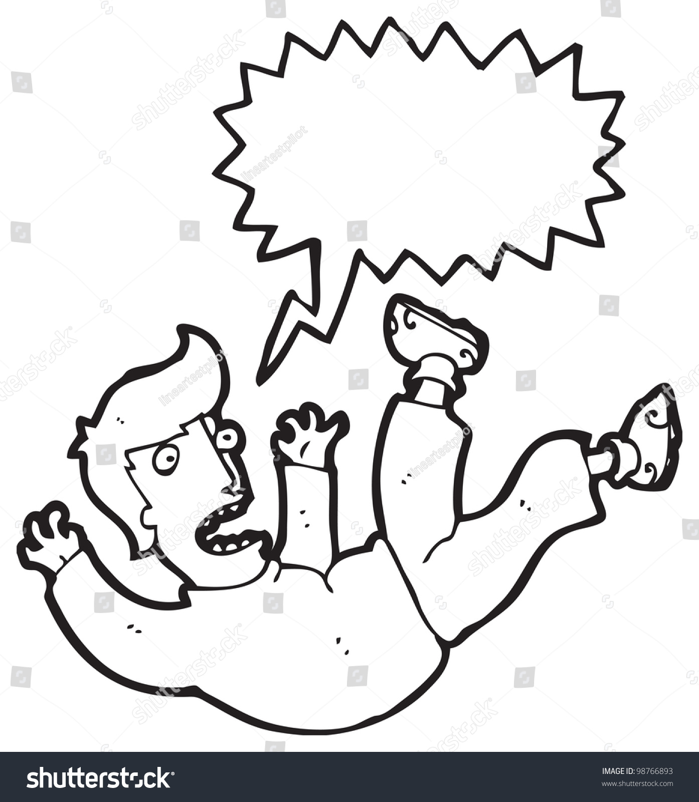 Falling Man Cartoon Stock Photo 98766893 : Shutterstock
