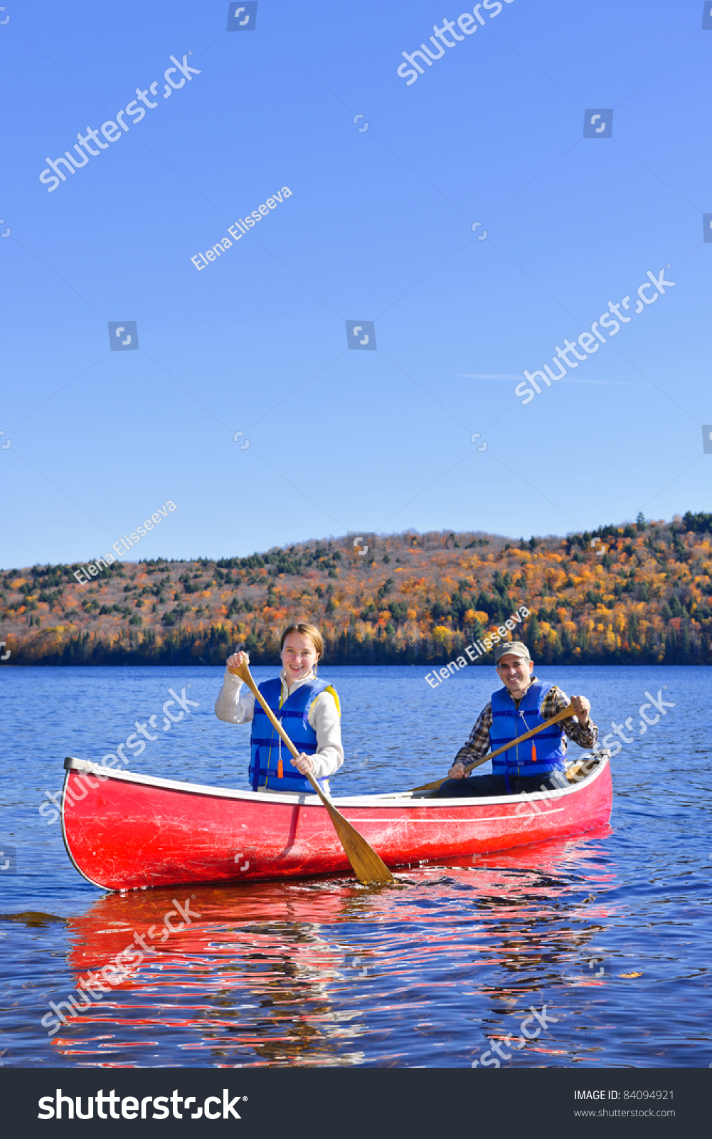 Family Canoeing On Lake Two Rivers Stock Photo 84094921 Shutterstock