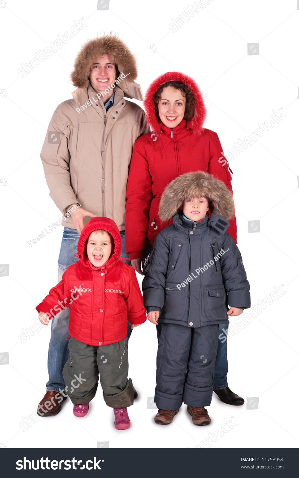 Family In Winter Clothing Stock Photo 11758954 : Shutterstock