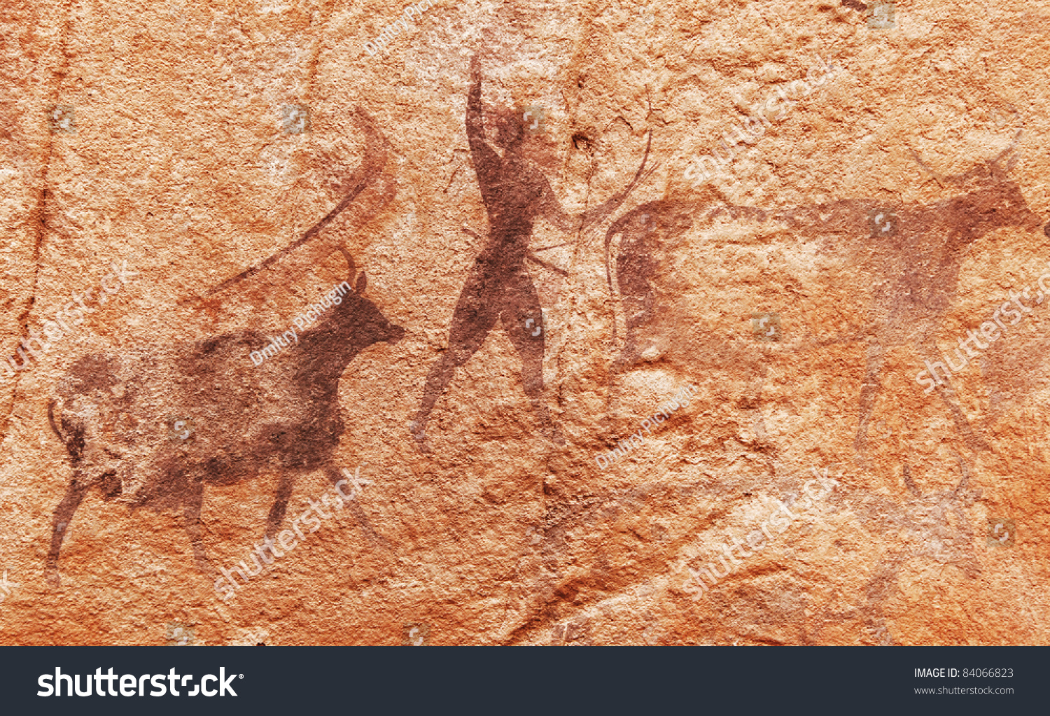 Famous Prehistoric Rock Paintings Tassili Najjer Stock Photo Edit Now