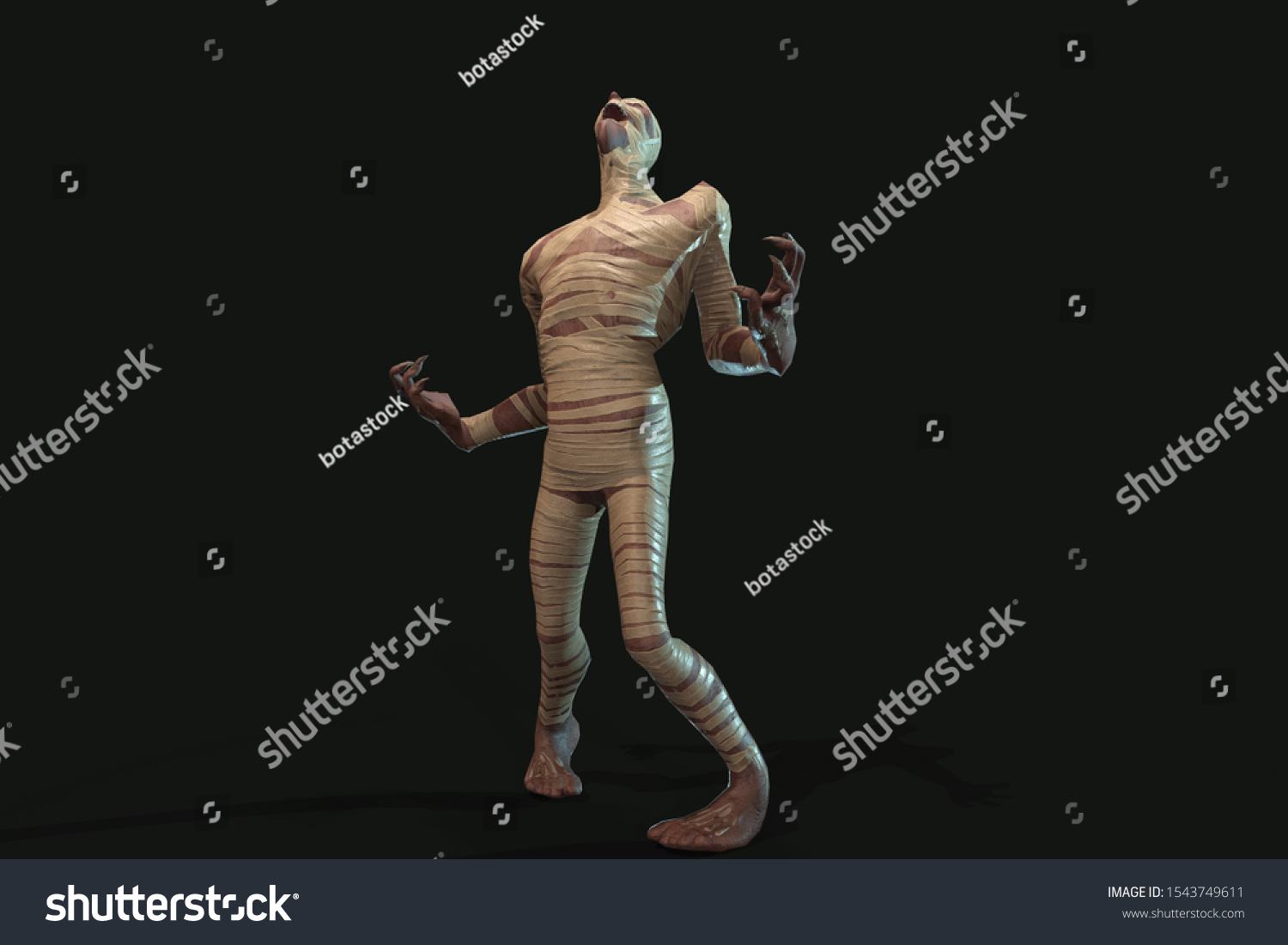 Fantasy Character Mummy 3d Render On Stock Illustration 1543749611