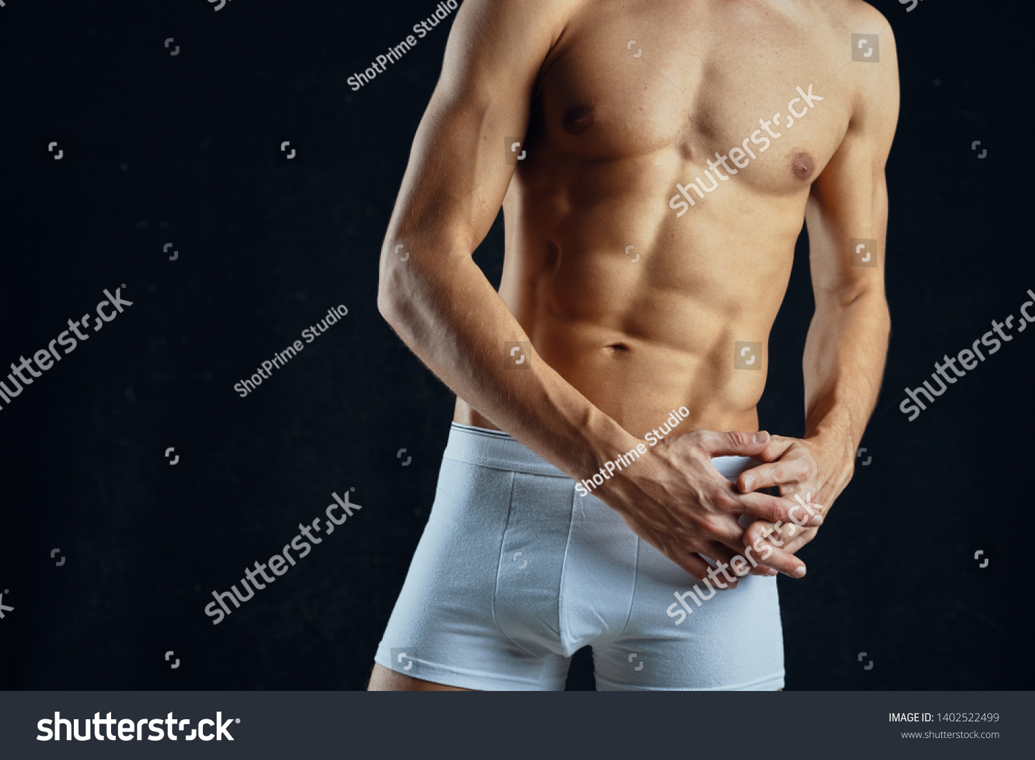 Fat Man Muscular Naked Torso Athlete Foto Stock Shutterstock