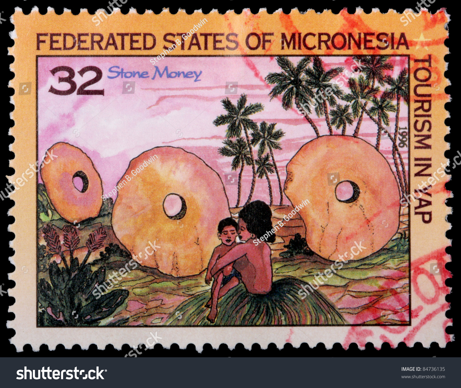 Federated States Of Micronesia Circa A Cent Stamp Printed In