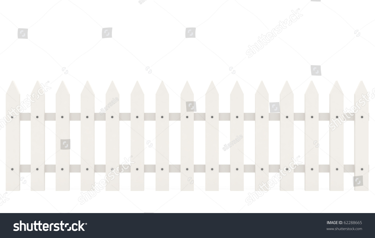 Fence Isolated On White D Illustration Shutterstock