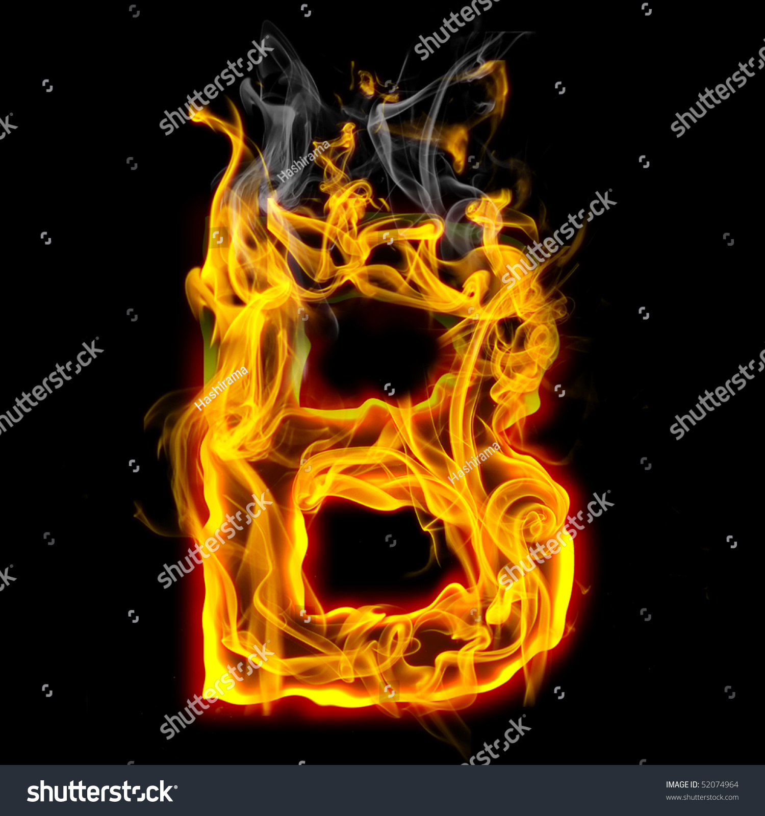 Fiery Font. Letter B Stock Photo 52074964 : Shutterstock