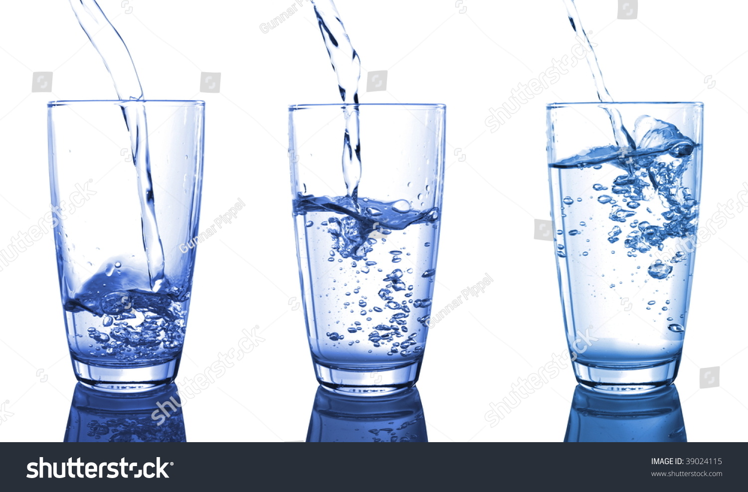 Filling Glass Water Isolated On White Stock Photo 39024115 - Shutterstock