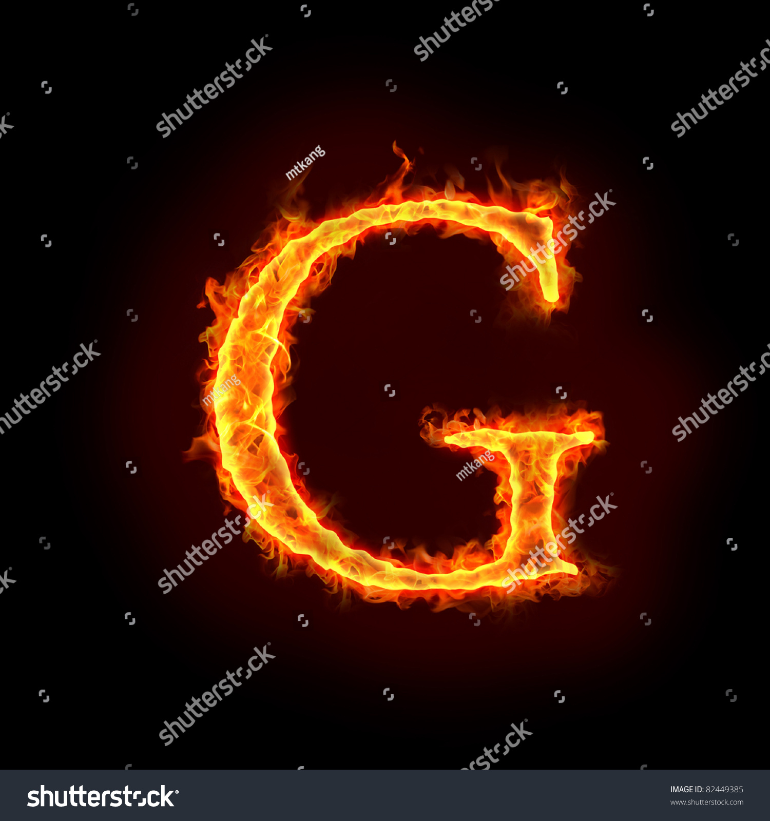 Fire Alphabets In Flame Letter G Stock Photo Shutterstock