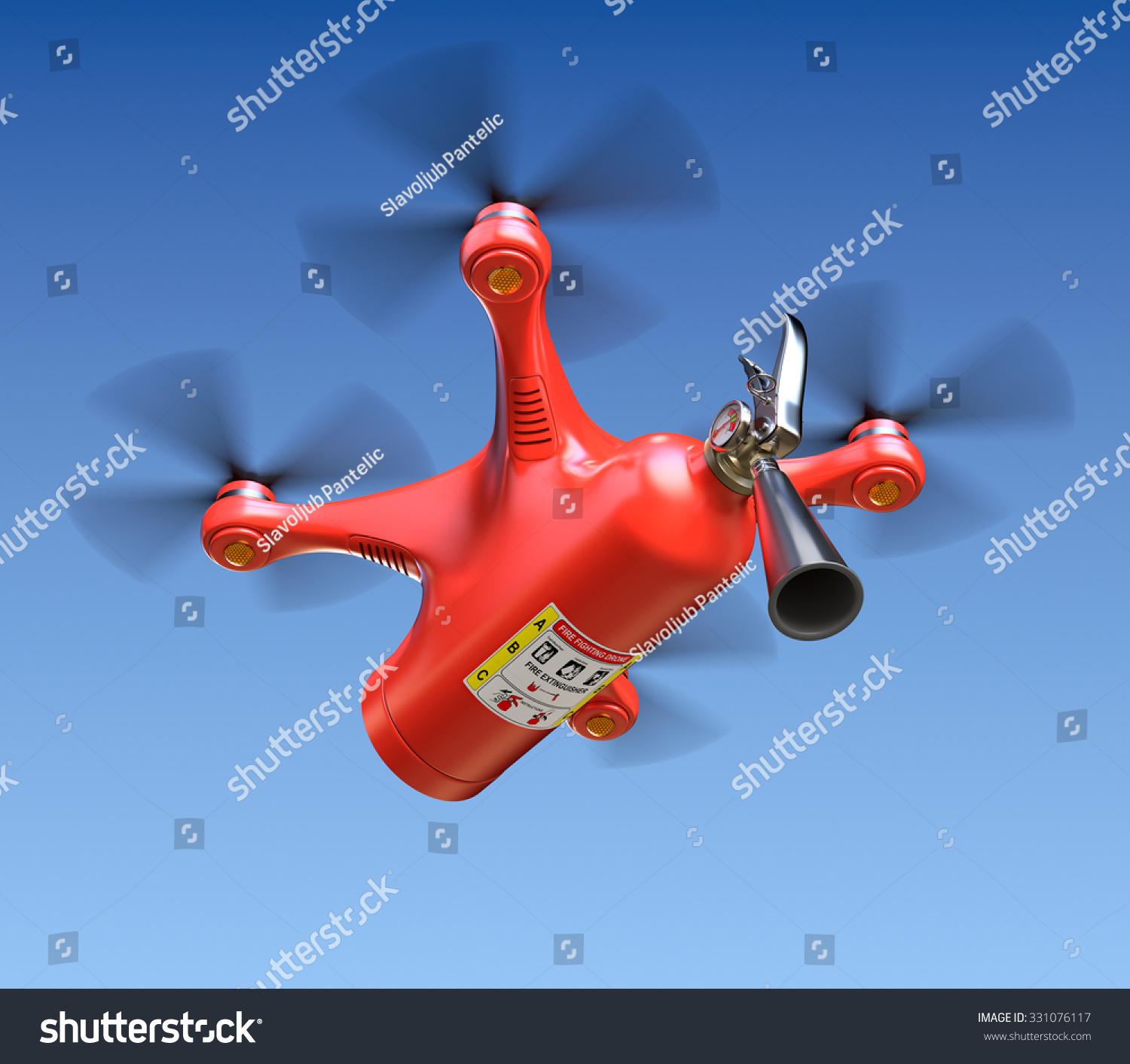 Fire Fighting Drone Fire Extinguisher Shutterstock