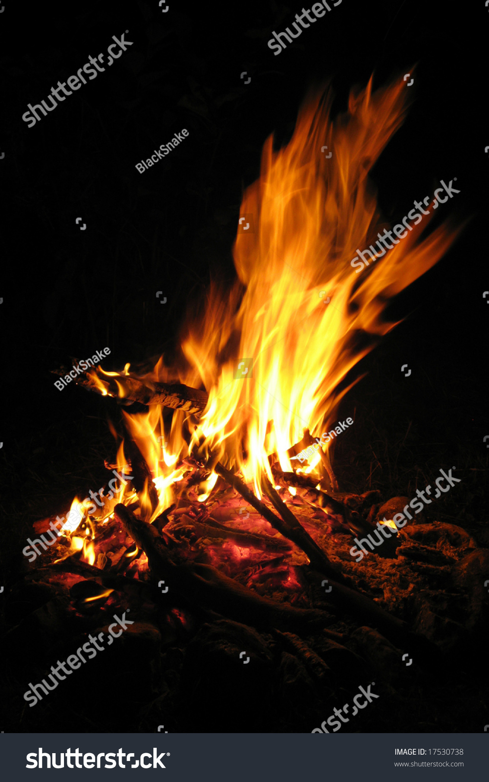 Fire Flame And Ember Stock Photo 17530738 : Shutterstock