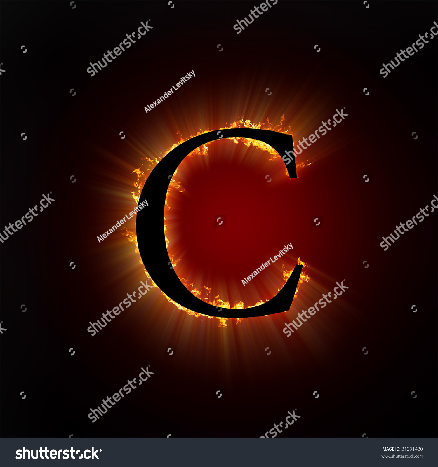 Fire Font Stock Photo 31291480 : Shutterstock