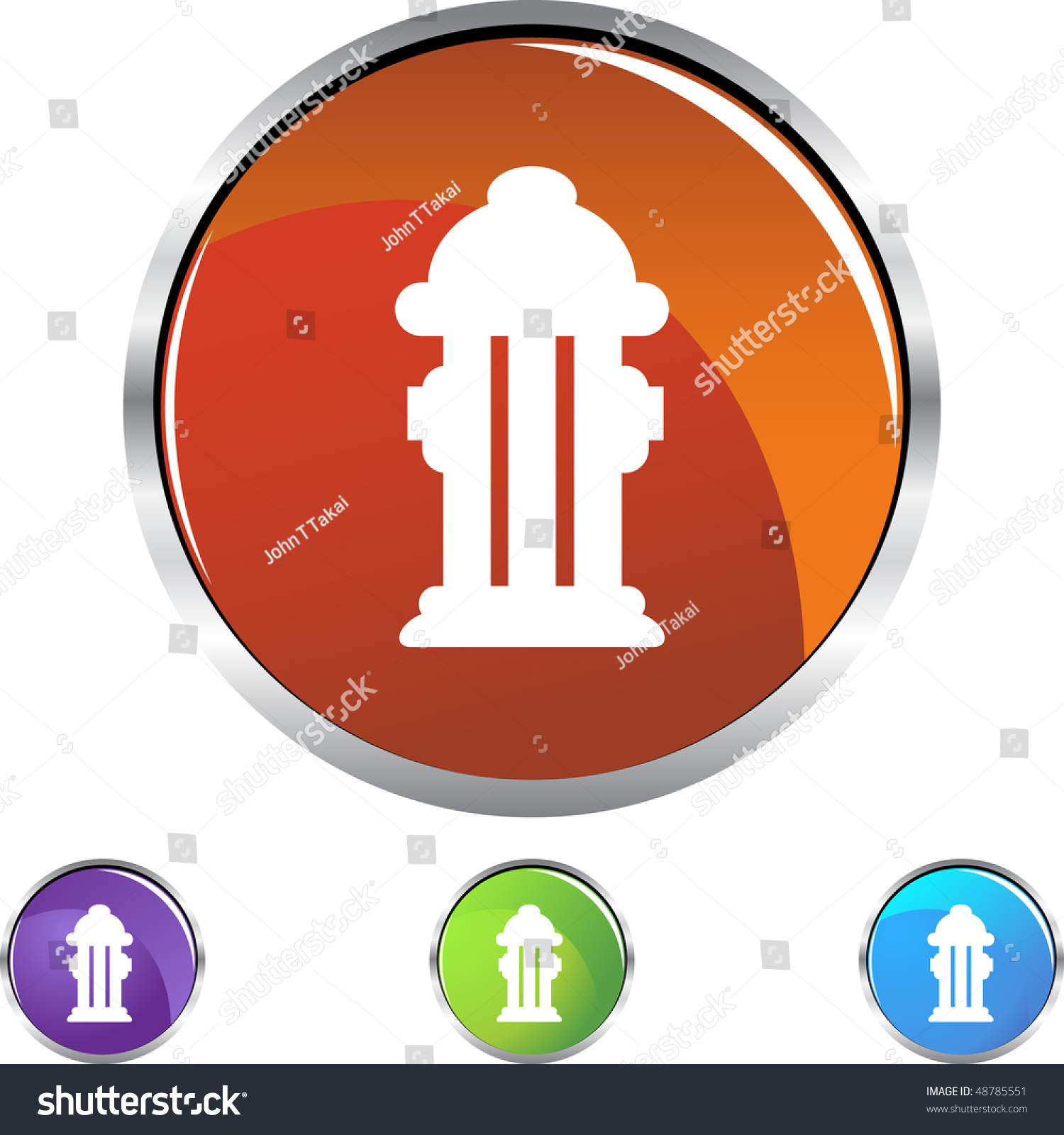 Hydrant Web Button Isolated On A Background Stock Hydrant Web Button Isolated On A Background Stock
