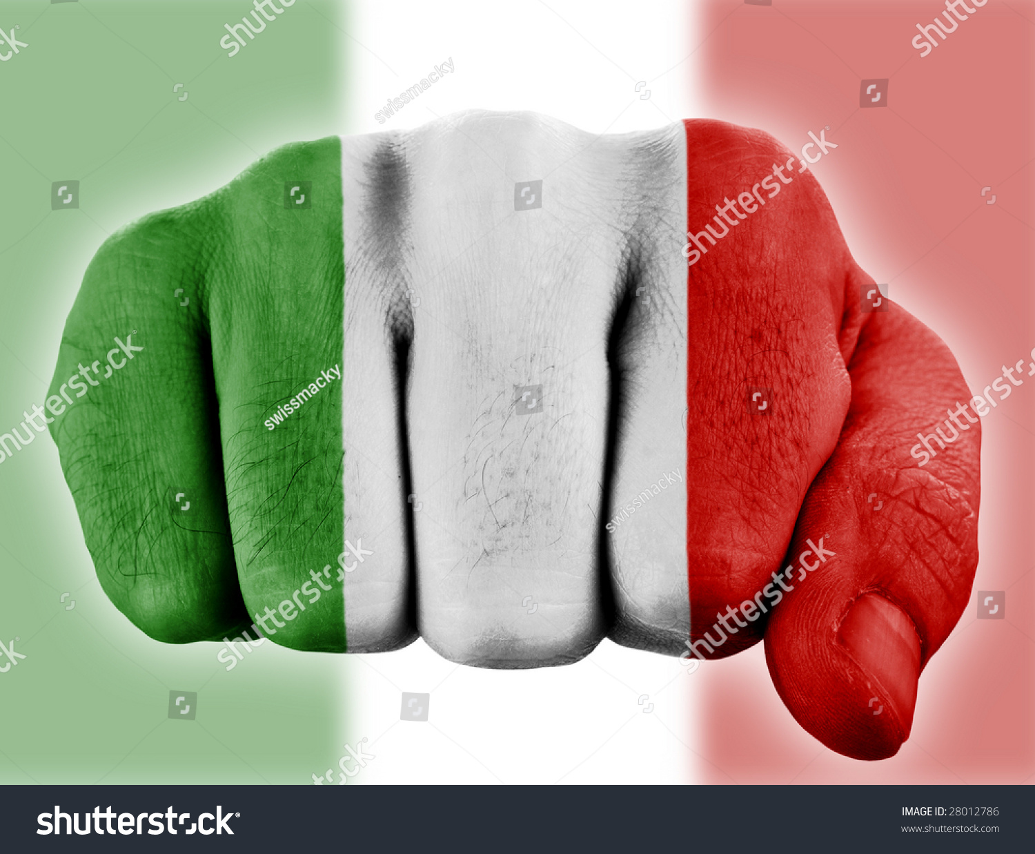 Fist Italian Flag Stock Photo 28012786 Shutterstock