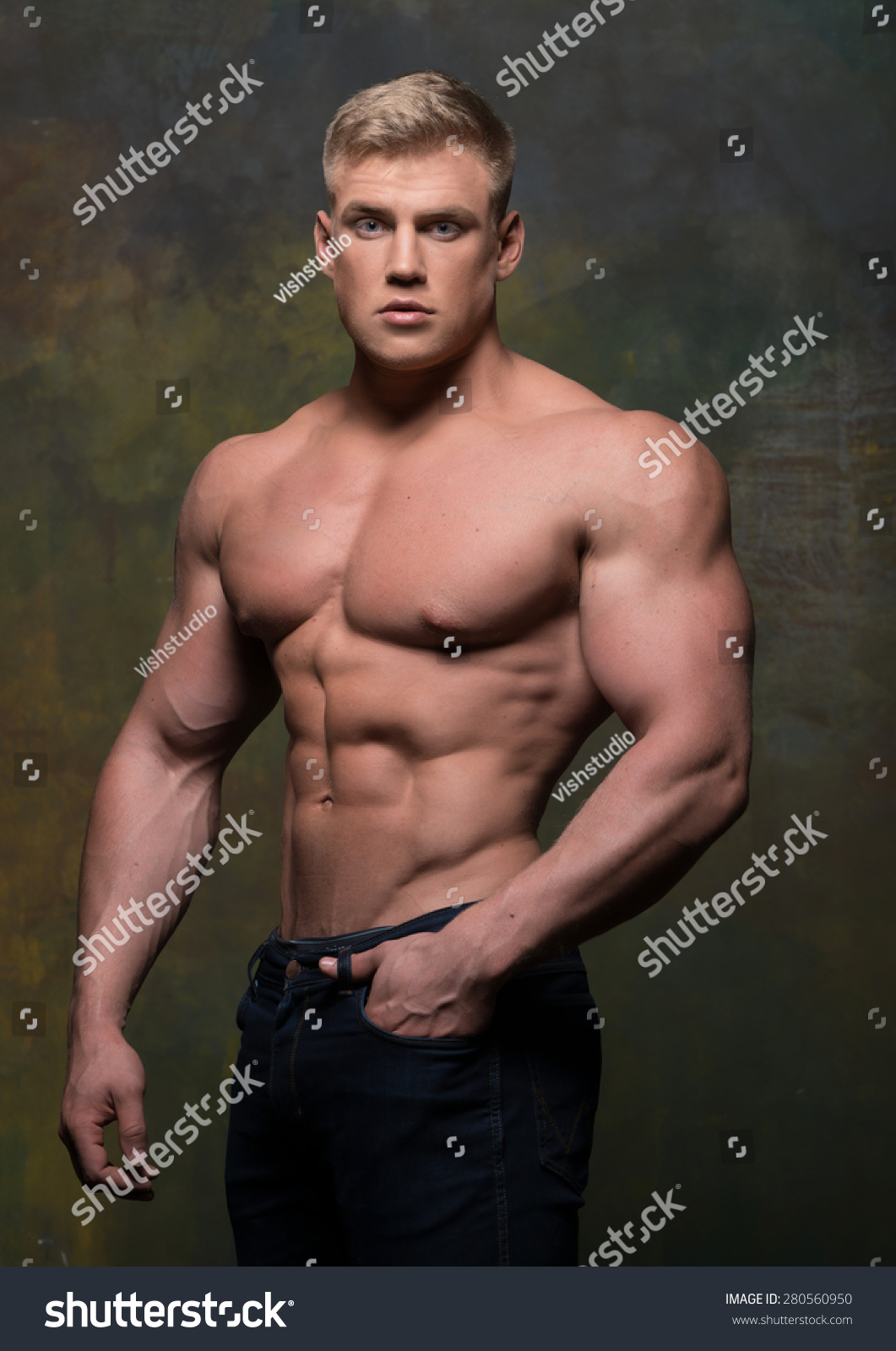 Sexy Male Fitness Model In Brief Shorts Stock Photo 