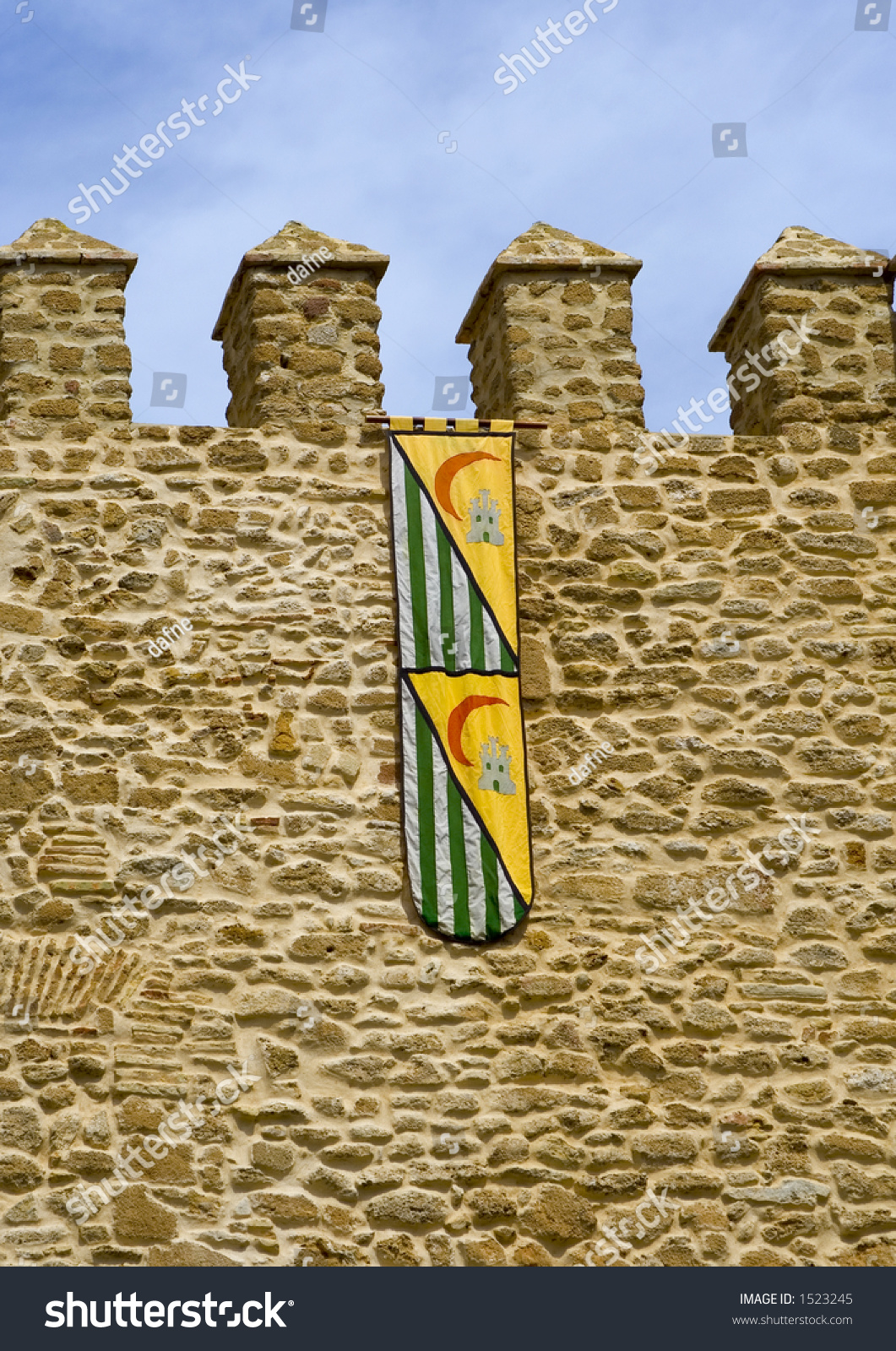 Flag On A Medieval Castle Stock Photo 1523245 : Shutterstock