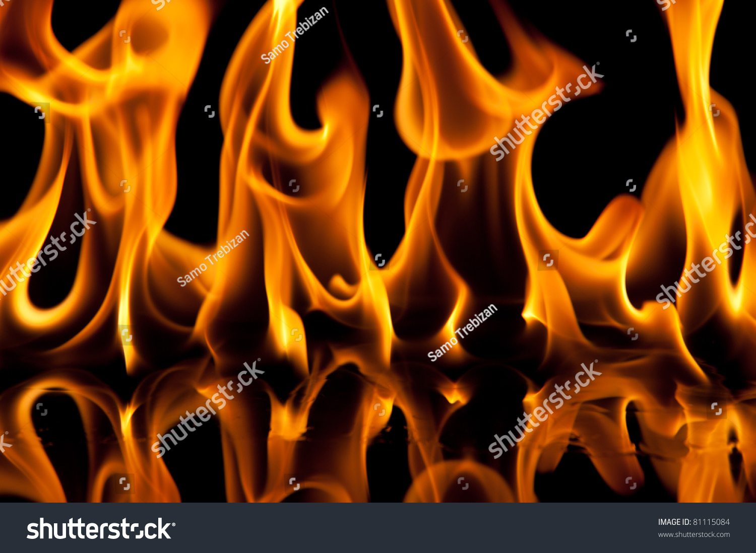 Flame Texture On Black Background Stock Photo 81115084 : Shutterstock