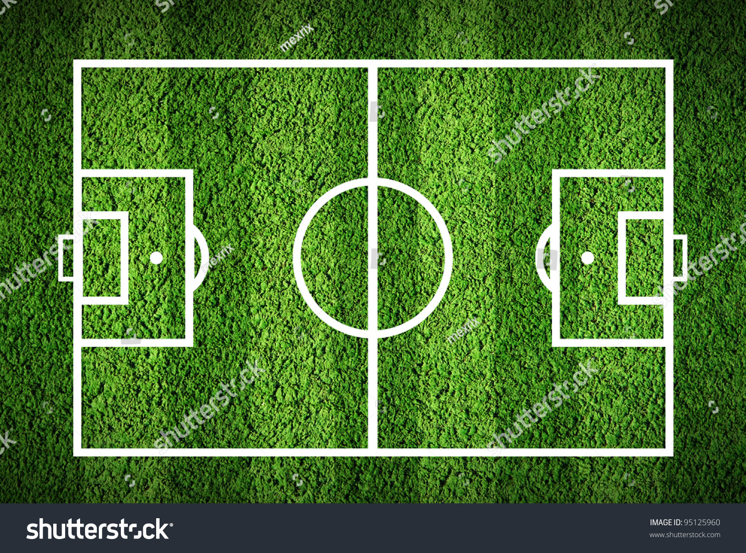 Football Or Soccer Green Field Stock Photo 95125960 : Shutterstock