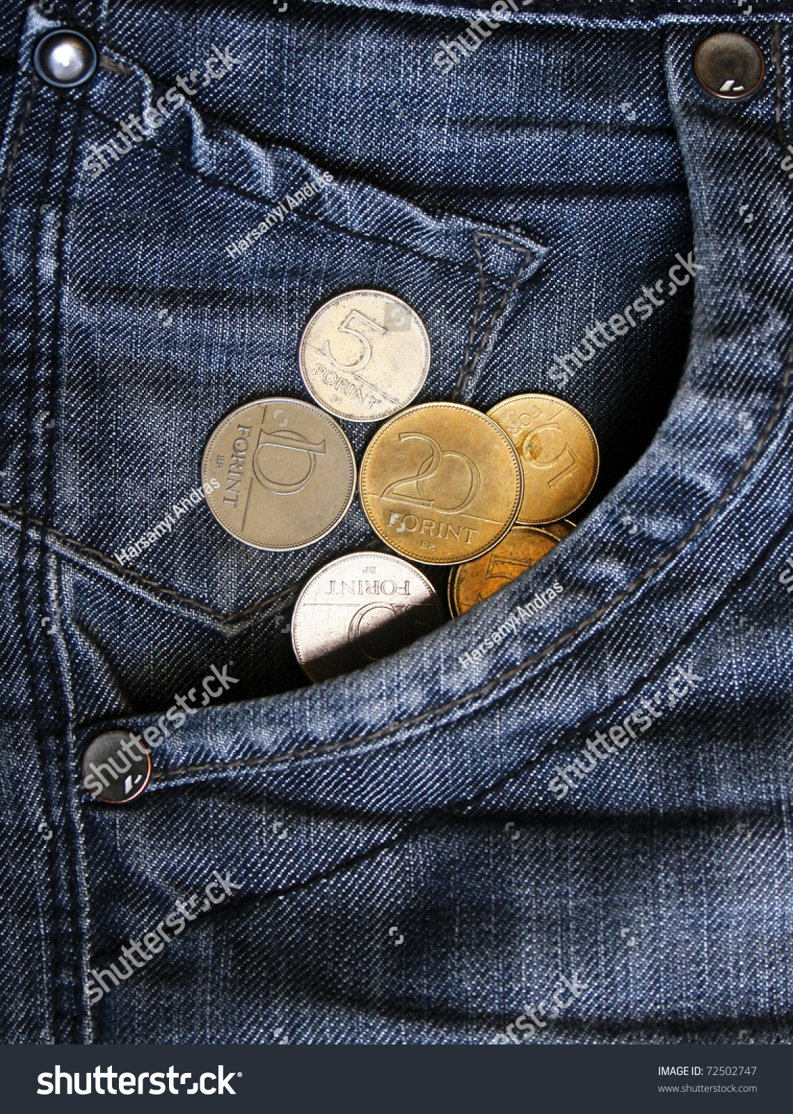 blue coin jeans