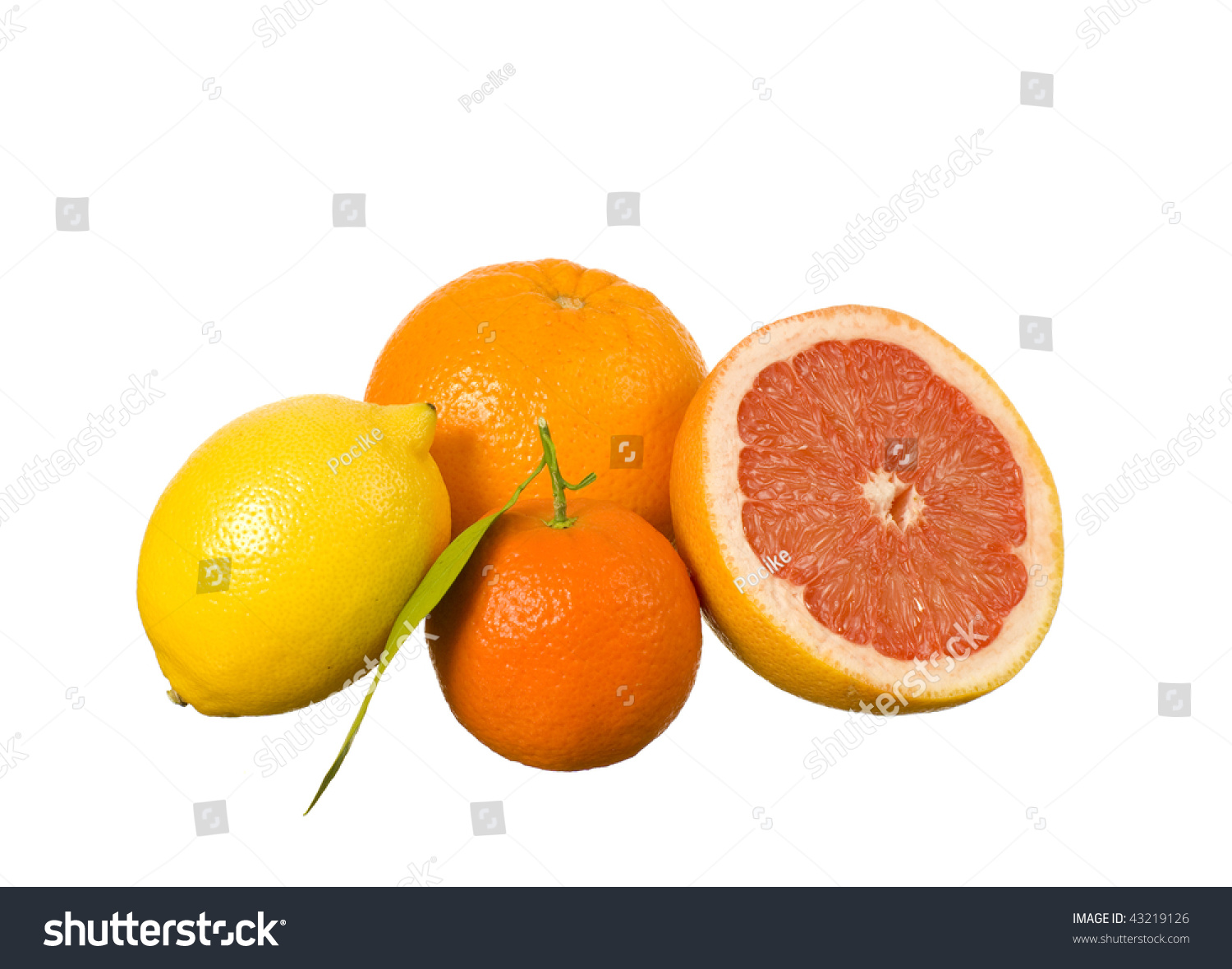 Fresh Lemon Orange And Grapefruit Stock Photo 43219126 : Shutterstock