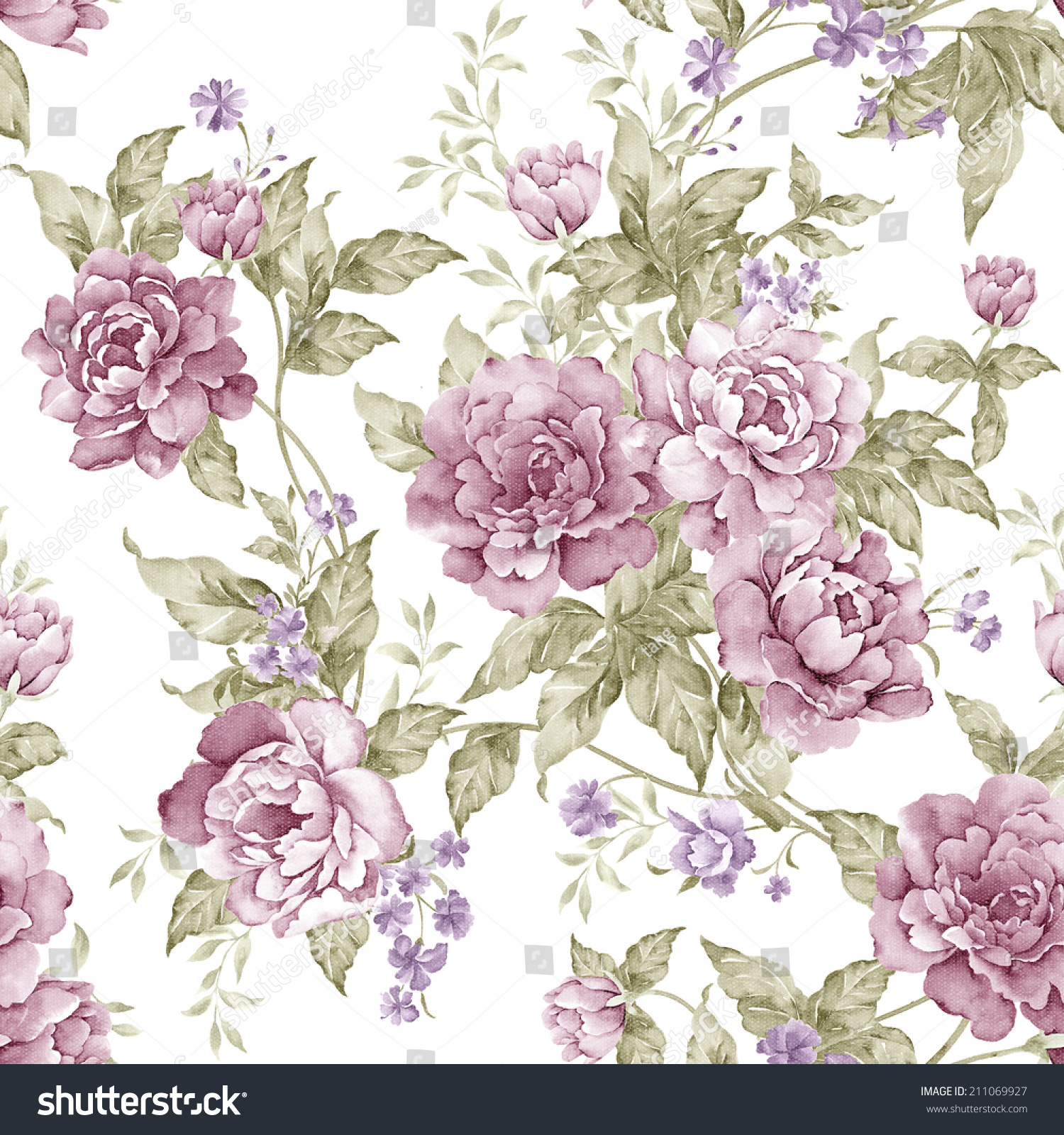 Fresh Spring Flowers Seamless Pattern For Easy Making Seamless