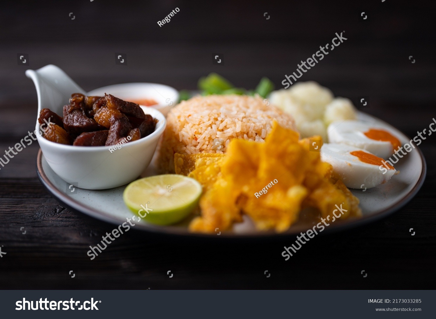 Fried Rice Spicy Shrimp Paste Dip Stock Photo Shutterstock