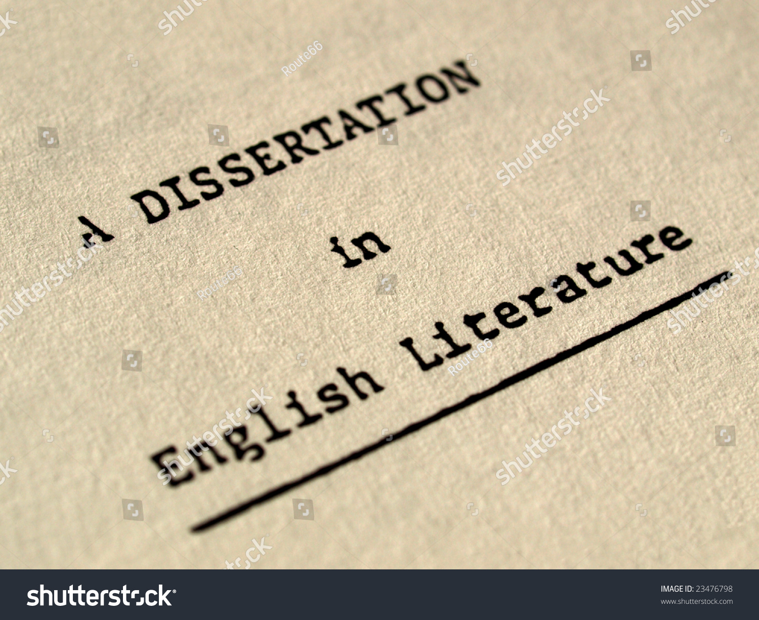 Dissertation in english