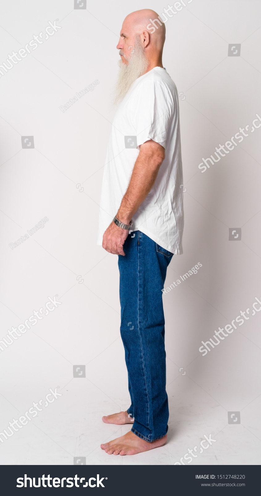 Full Body Shot Profile View Mature 스톡 사진 1512748220 Shutterstock