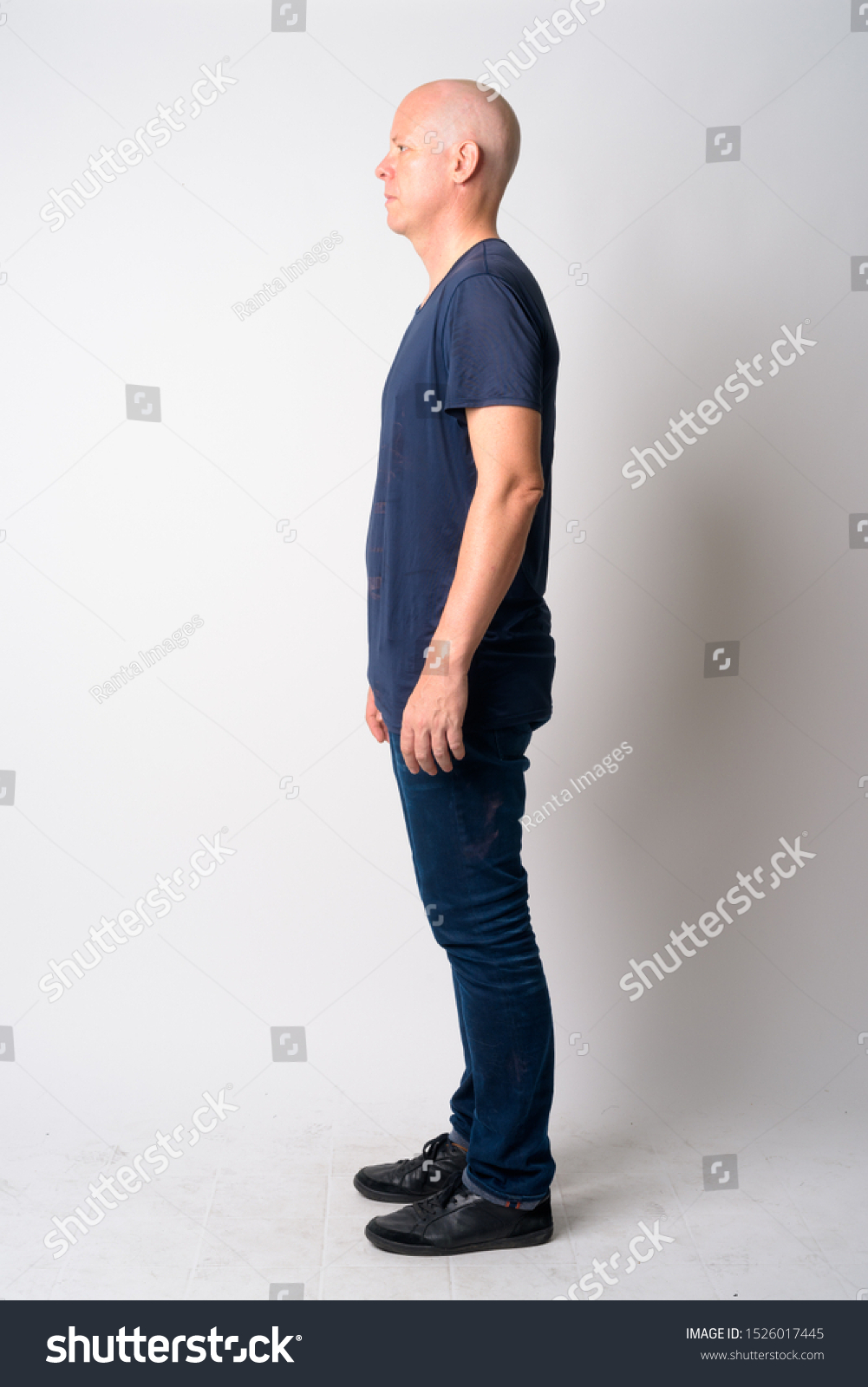 Full Body Shot Profile View Mature Stock Photo Edit Now 1526017445