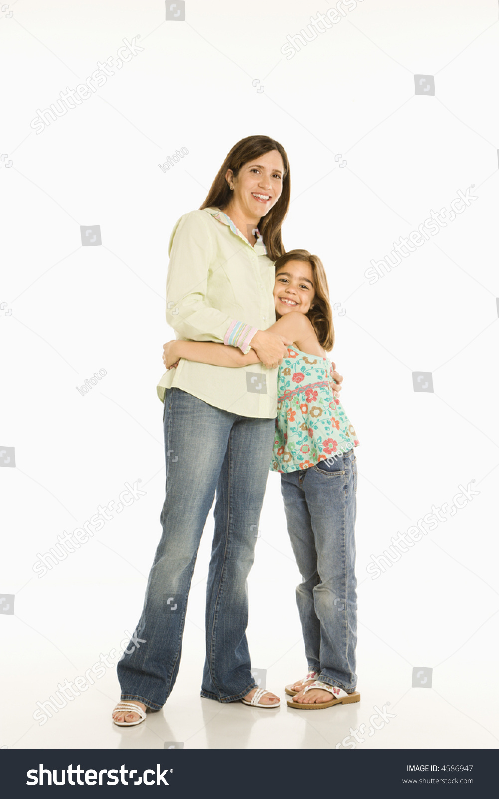 Full Length Of Mom And Daughter Stock Image   Image Of Field, Mother