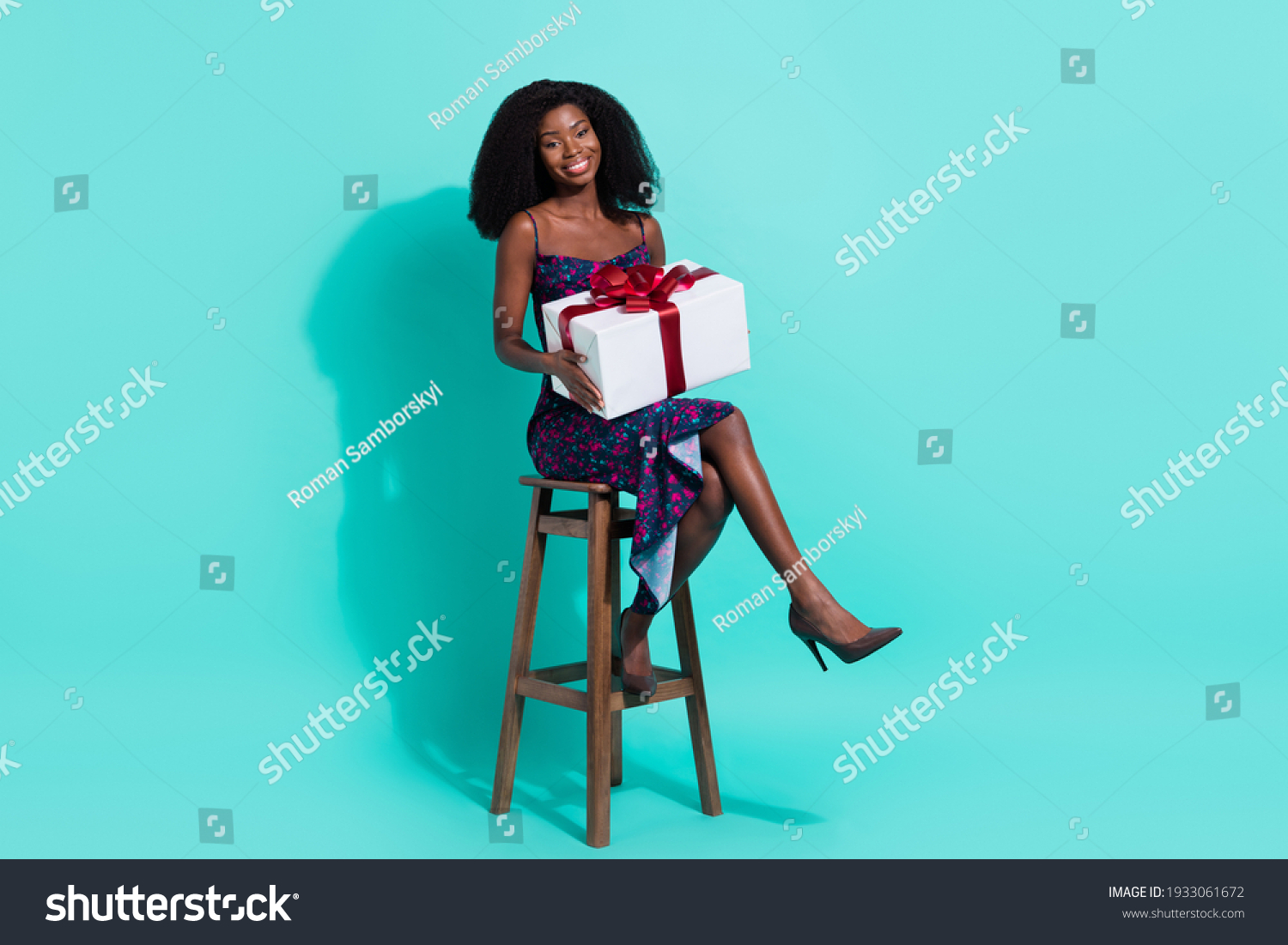 Full Size Photo Nice Optimistic Brunette Stock Photo Edit Now