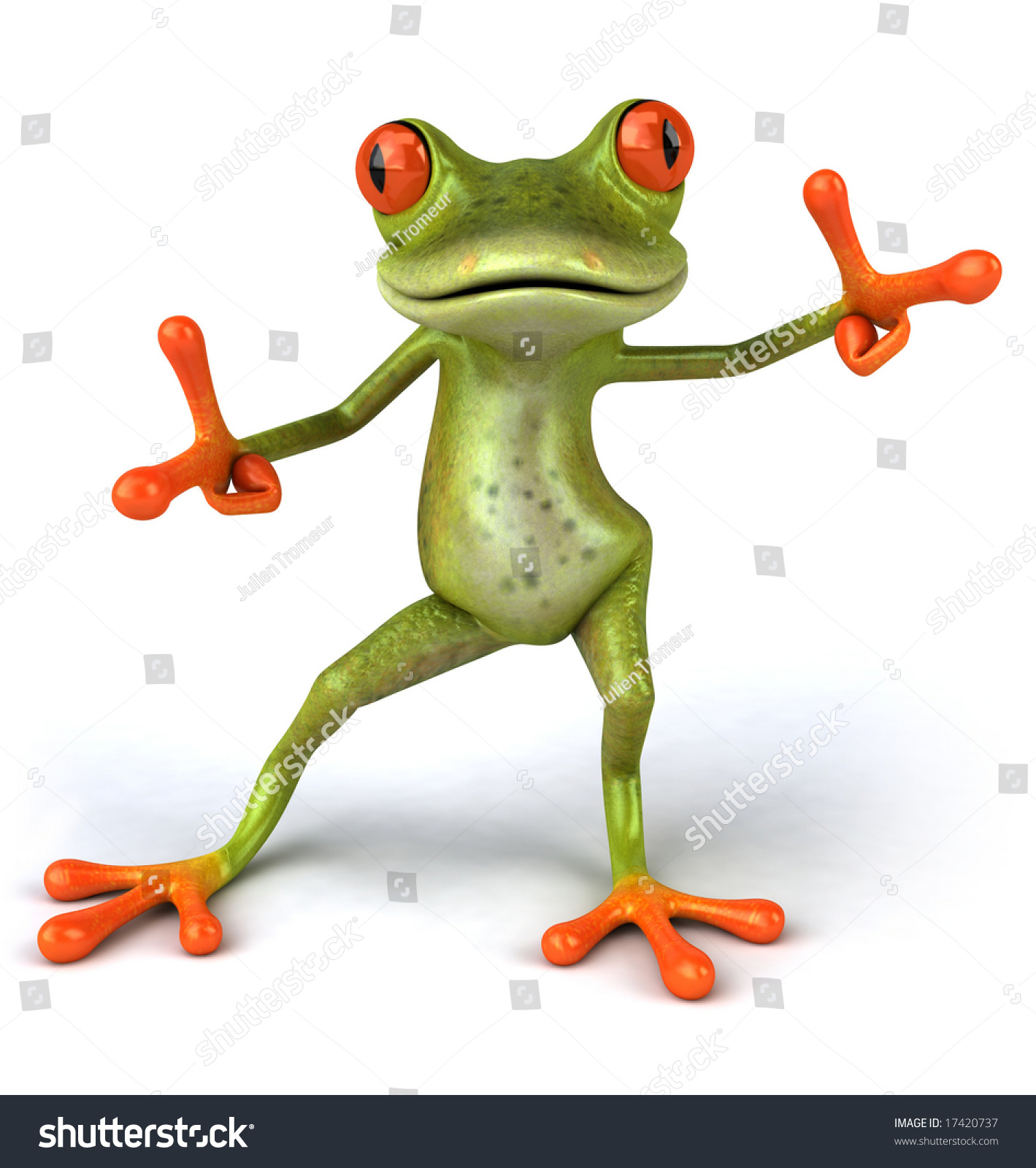 Fun Frog Dancing Stock Illustration 17420737 Shutterstock