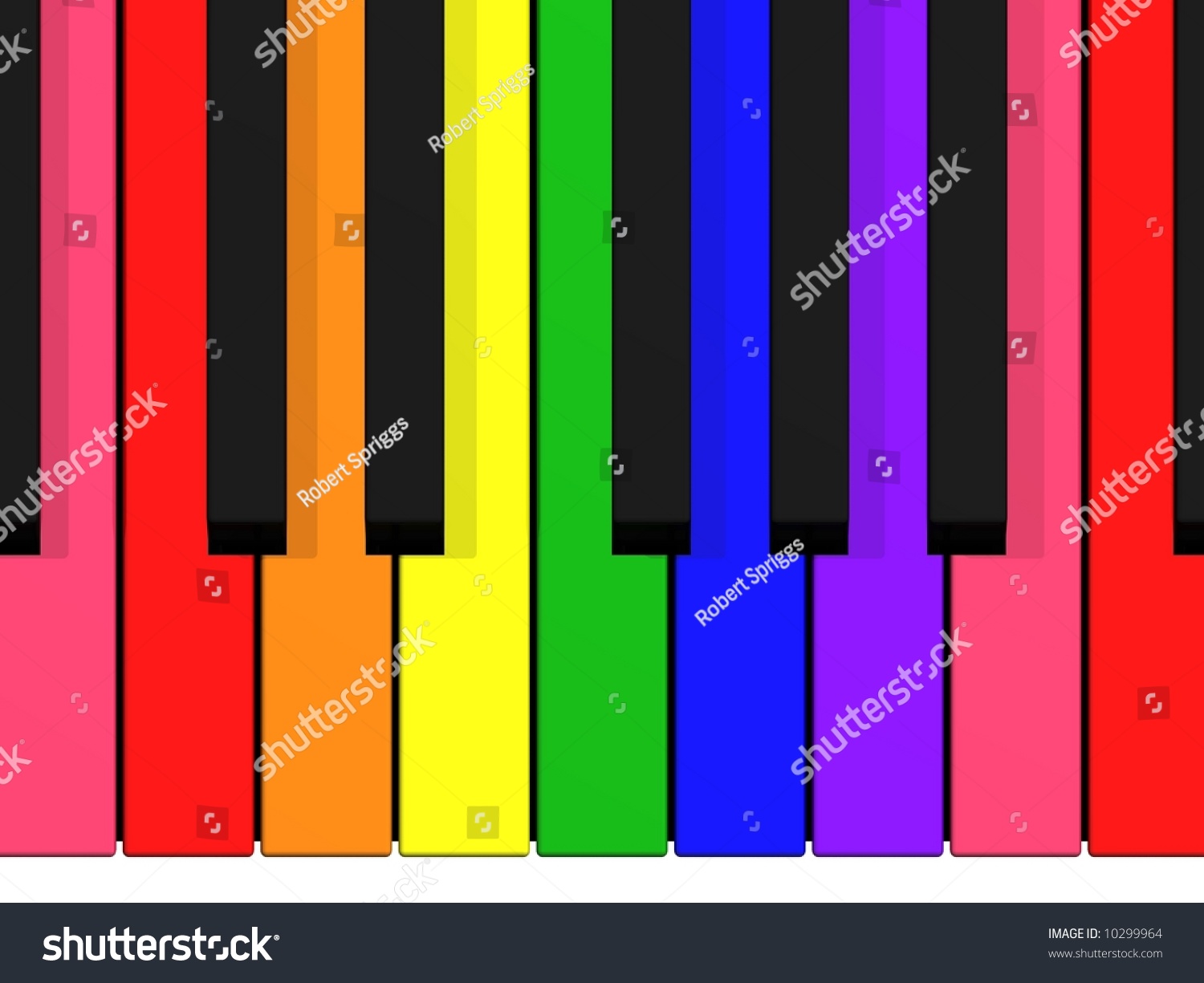 Fun Rainbow Colored Piano Keyboard Stock Photo 10299964 : Shutterstock