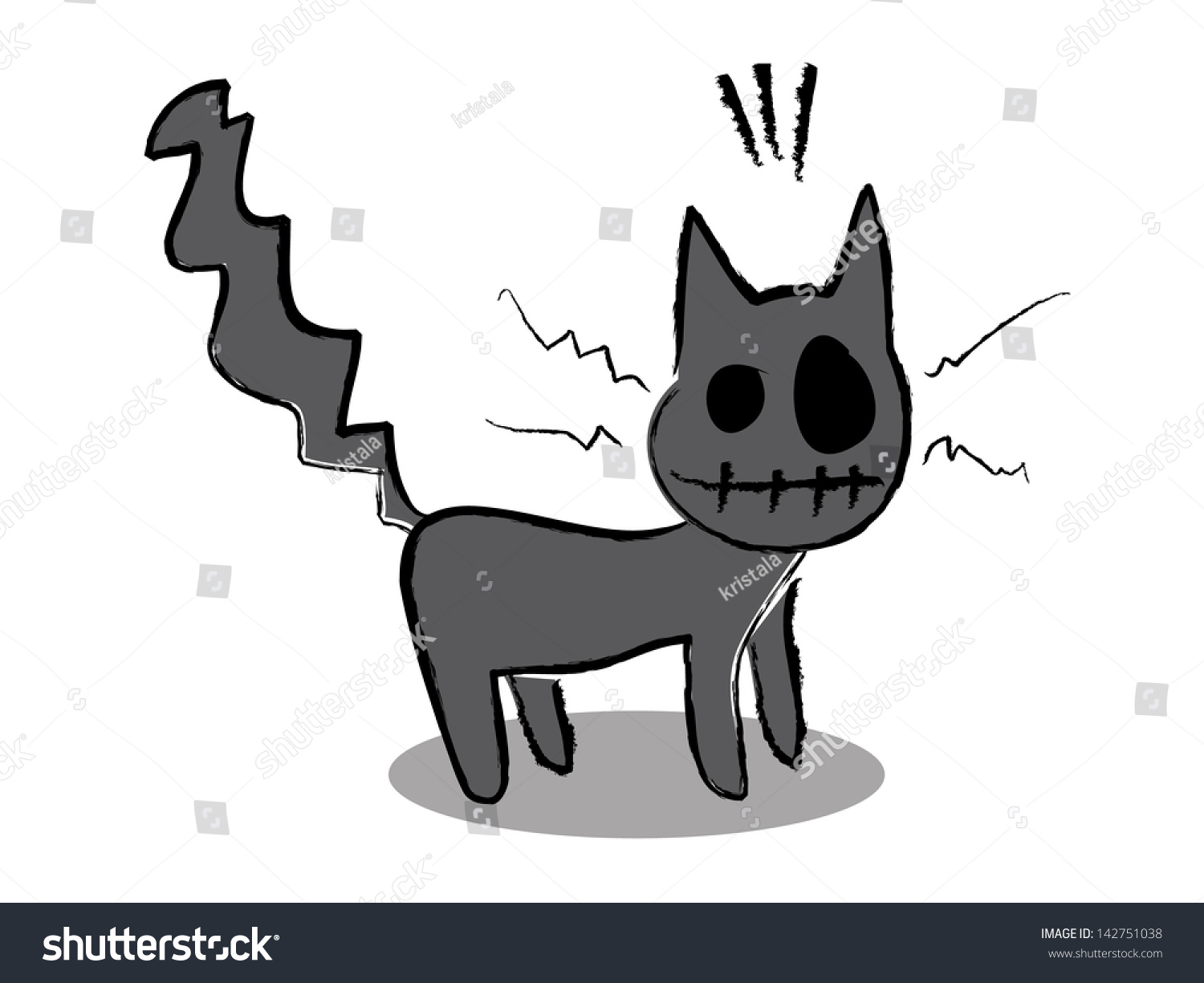 Funny Cartoon Cat Stock Photo 142751038 : Shutterstock