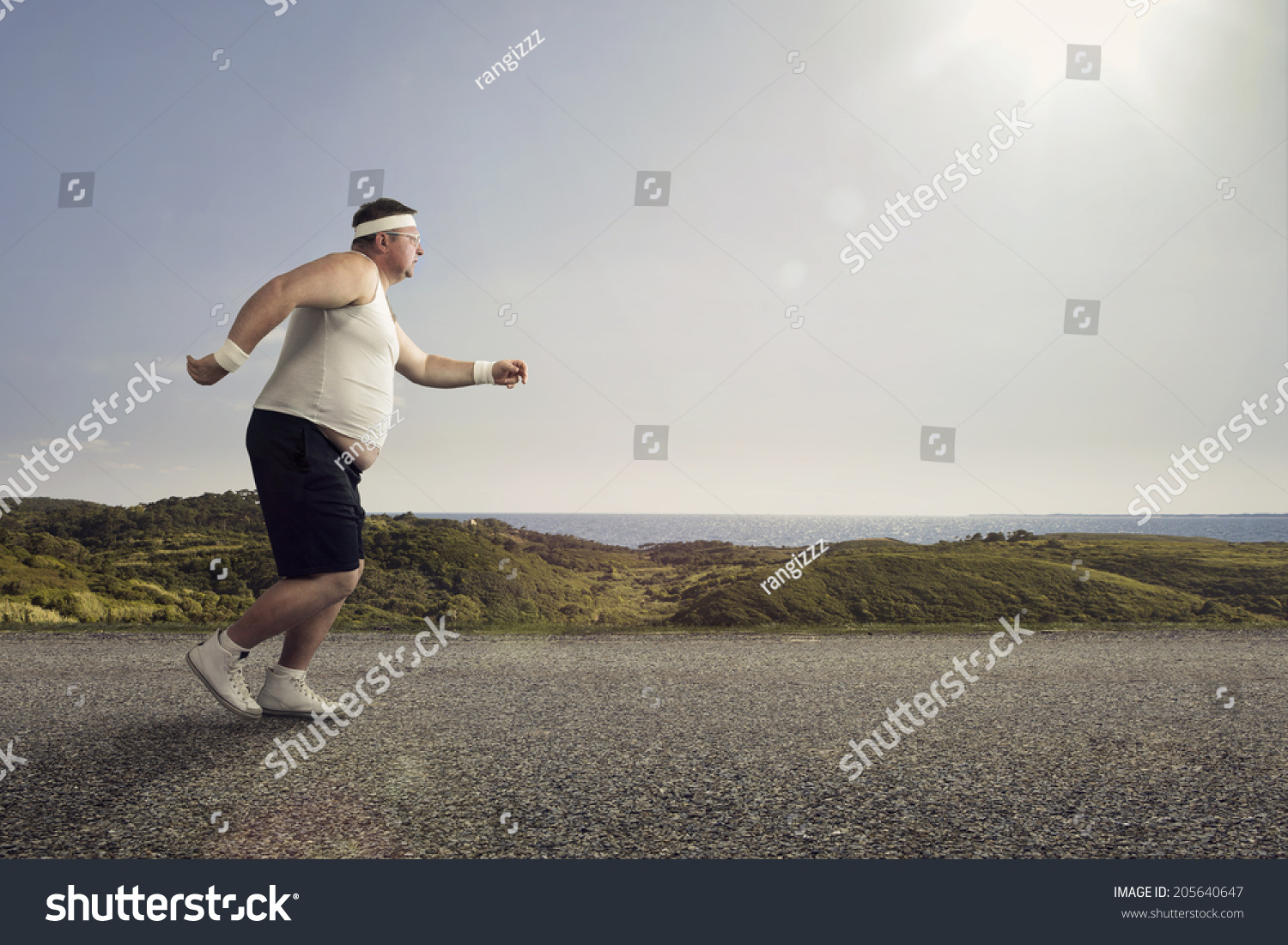 fat guy in joggers