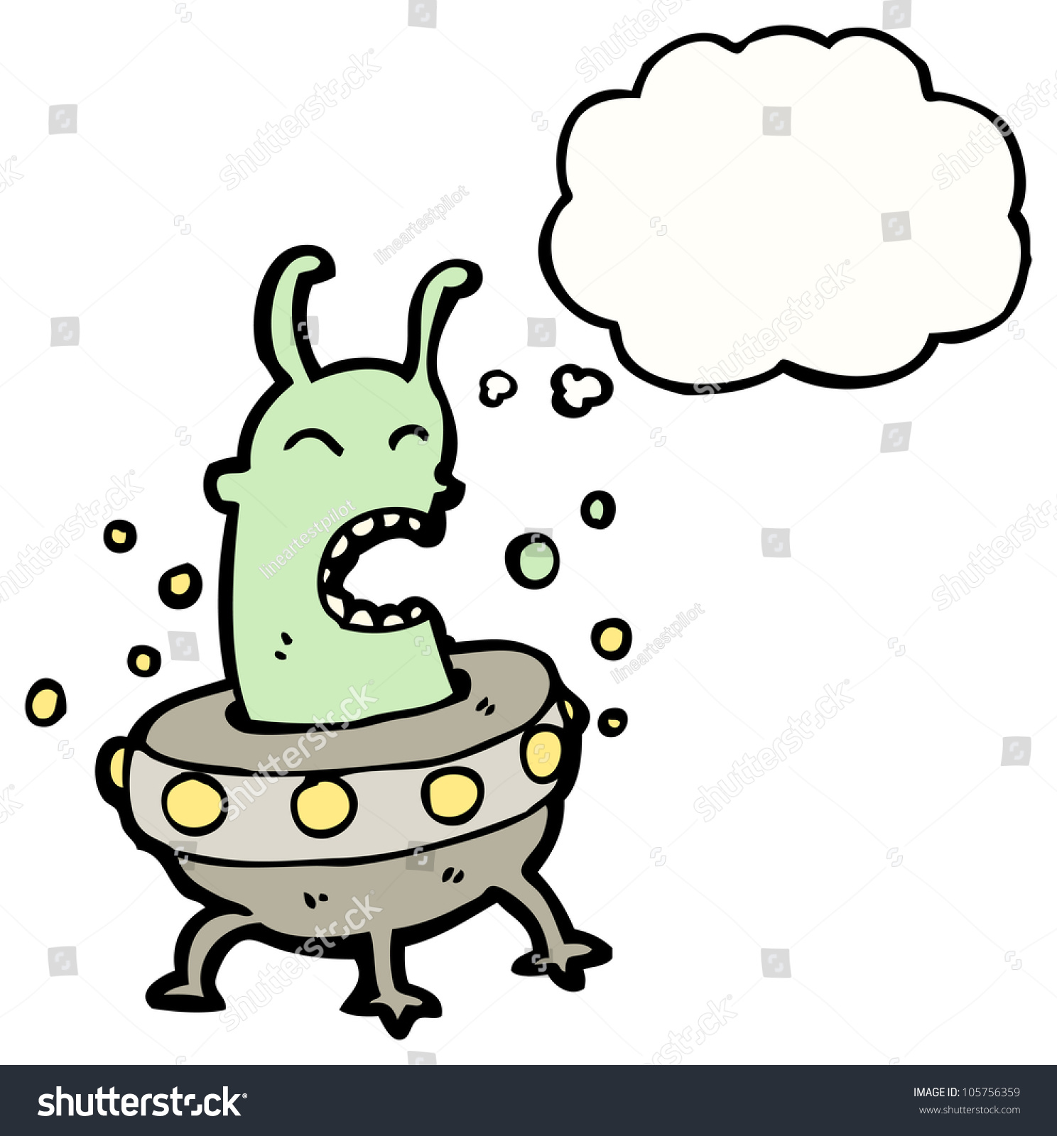 Funny Space Alien Cartoon Stock Photo 105756359 : Shutterstock
