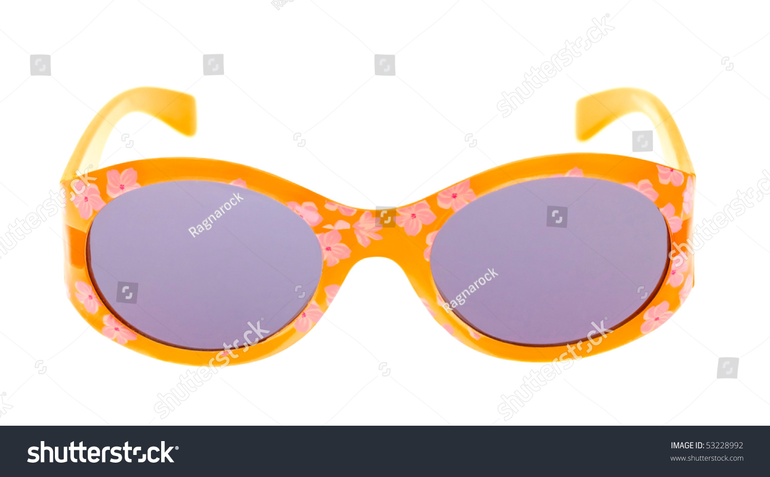 Funny Sunglasses Isolated On White Background Stock Photo 53228992