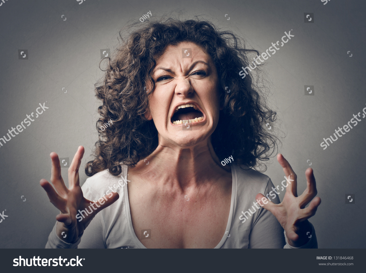 Furious Woman Screaming Stock Photo 131846468 Shutterstock