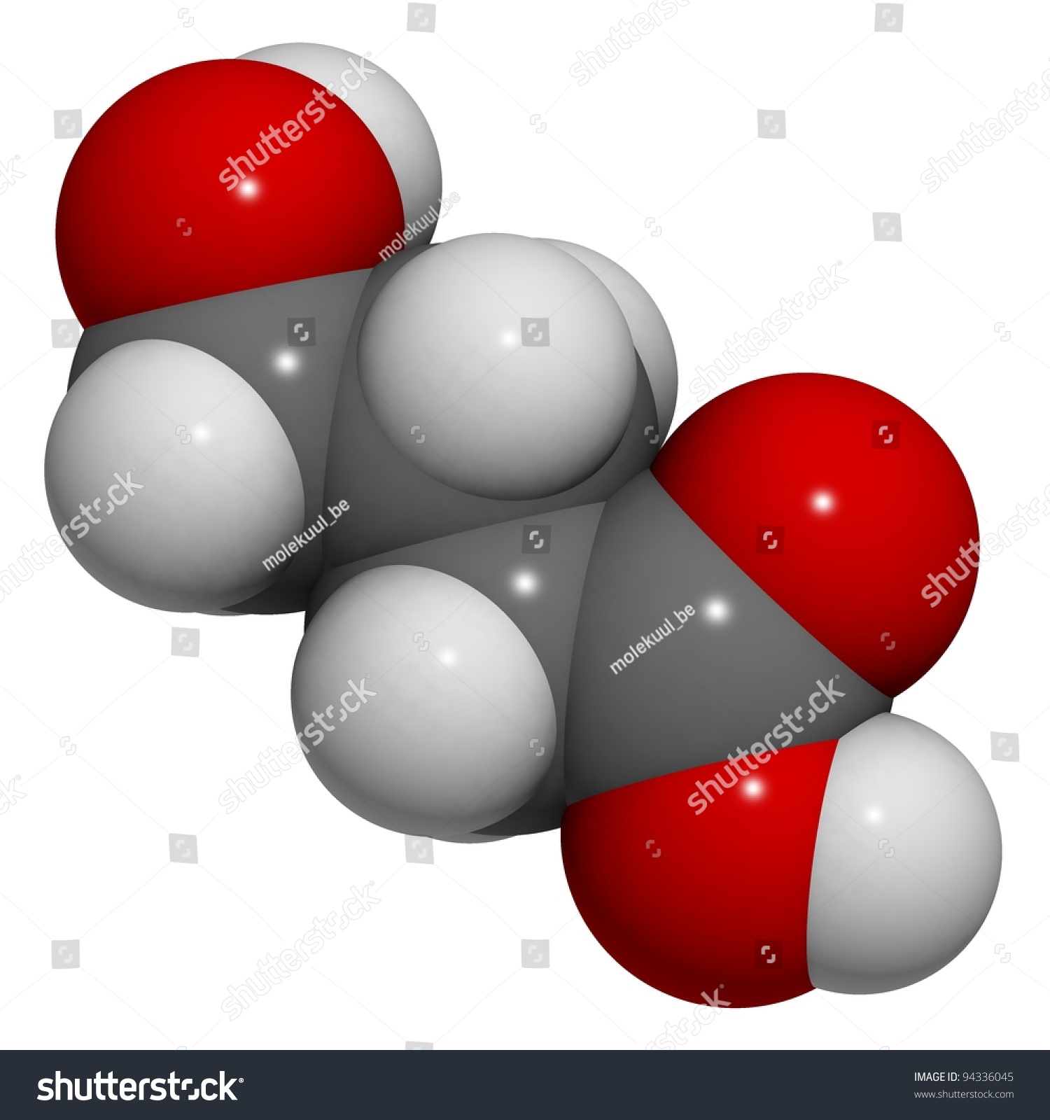 Gamma Hydroxybutyric Acid Ghb Liquid Xtc Drug Molecule Chemical Structure Stock Photo