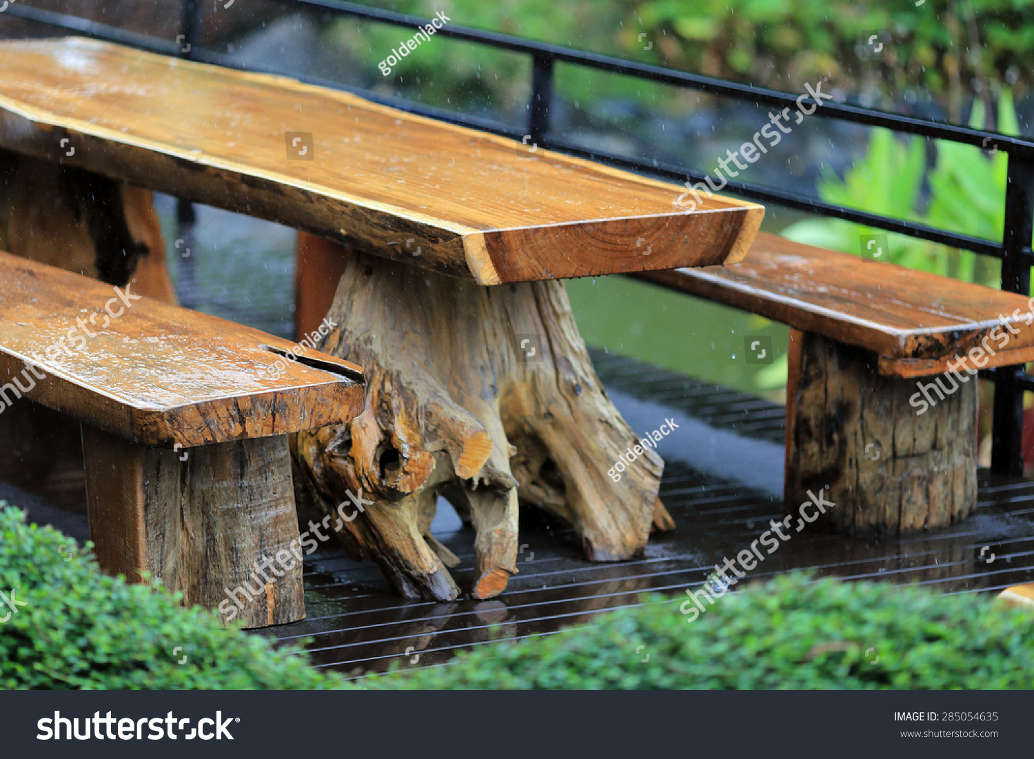 Garden Furniture Made From Wood Stock Photo 285054635 : Shutterstock