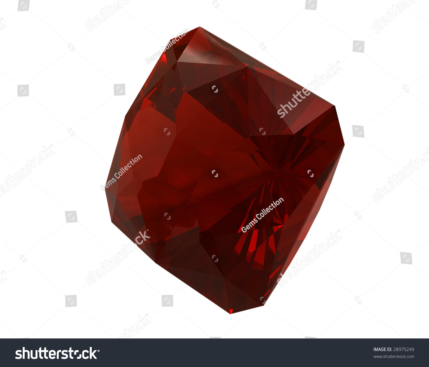 Garnet Gemstone Isolated On White Background Stock Photo 28975249 ...