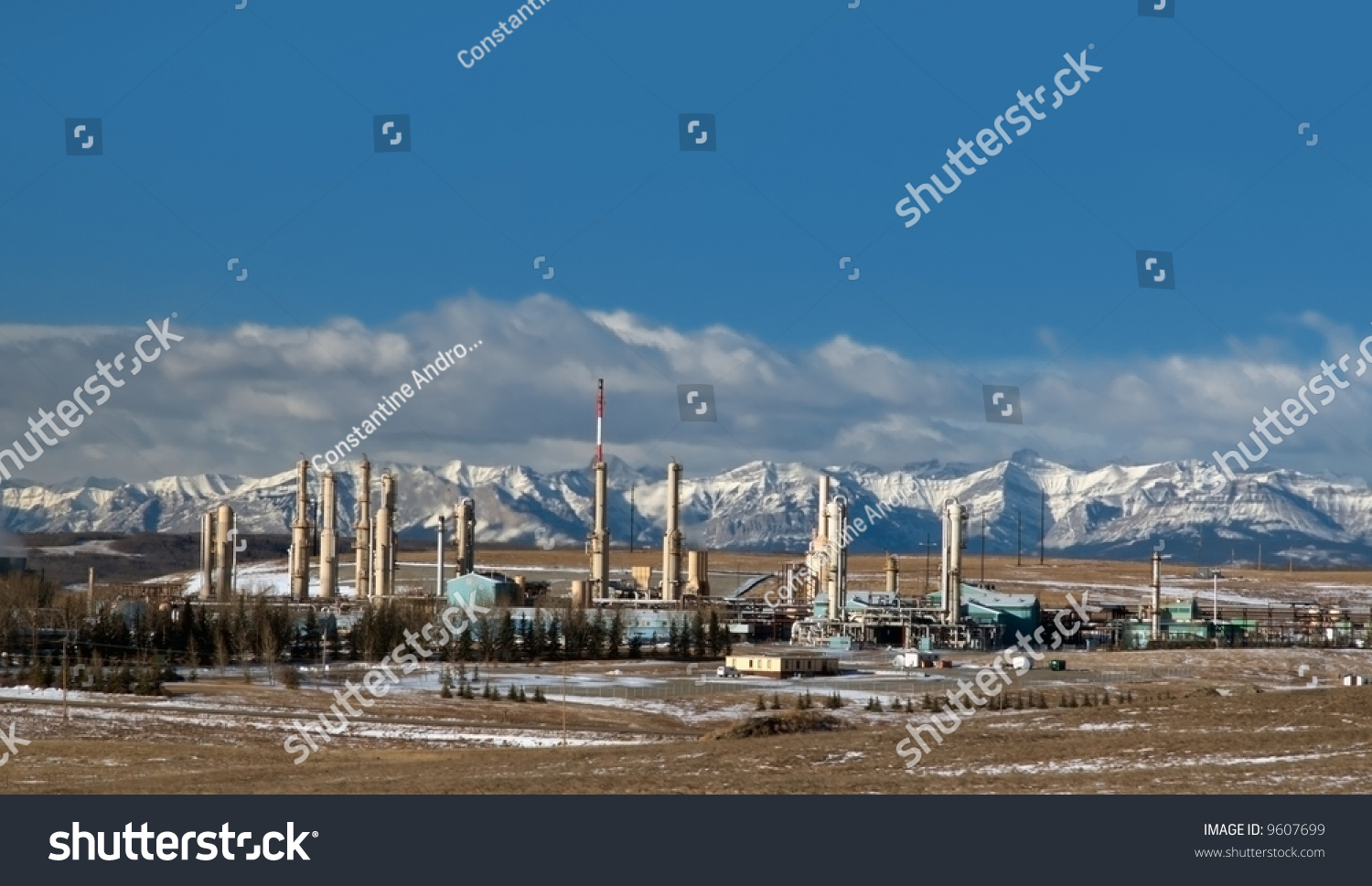 Gas Plant In Cochrane, Alberta, Canada Stock Photo 9607699 : Shutterstock