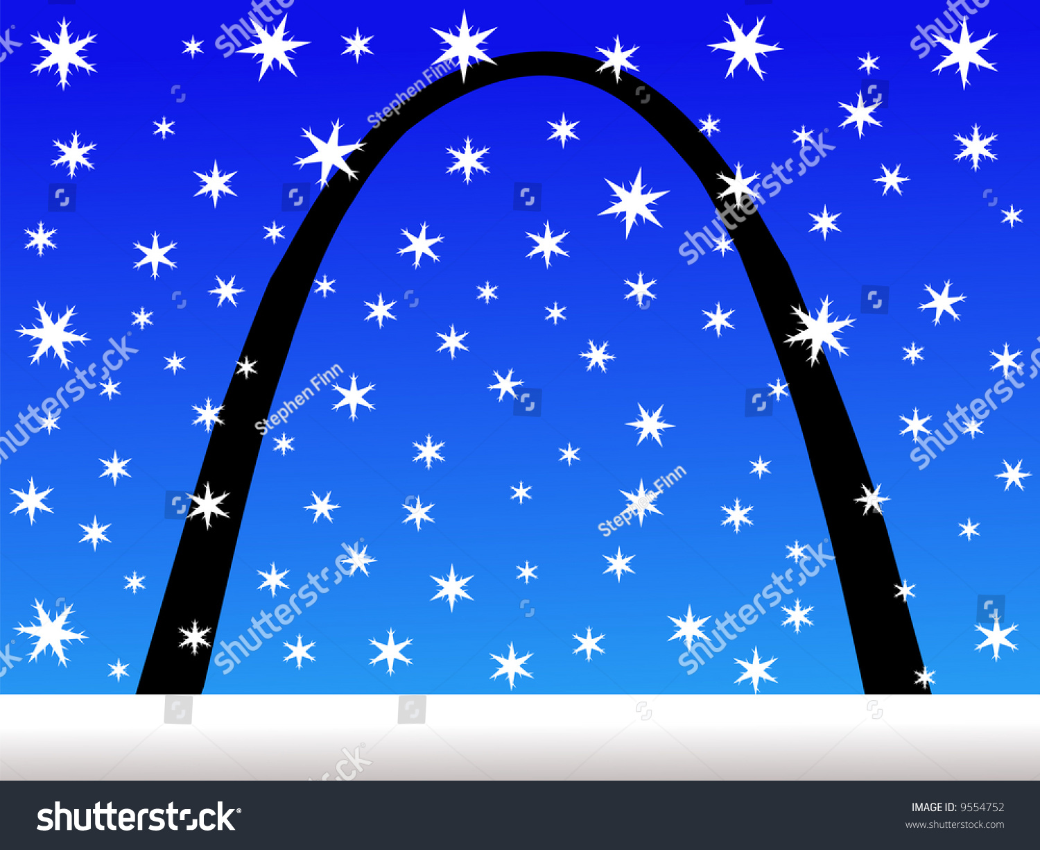 Gateway Arch St Louis In Winter With Falling Snow Jpg Stock Photo 9554752 : Shutterstock