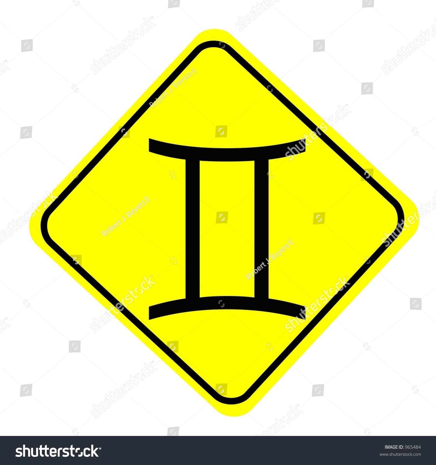 Gemini Symbol Sign Isolated On A White Background Stock Photo 965484