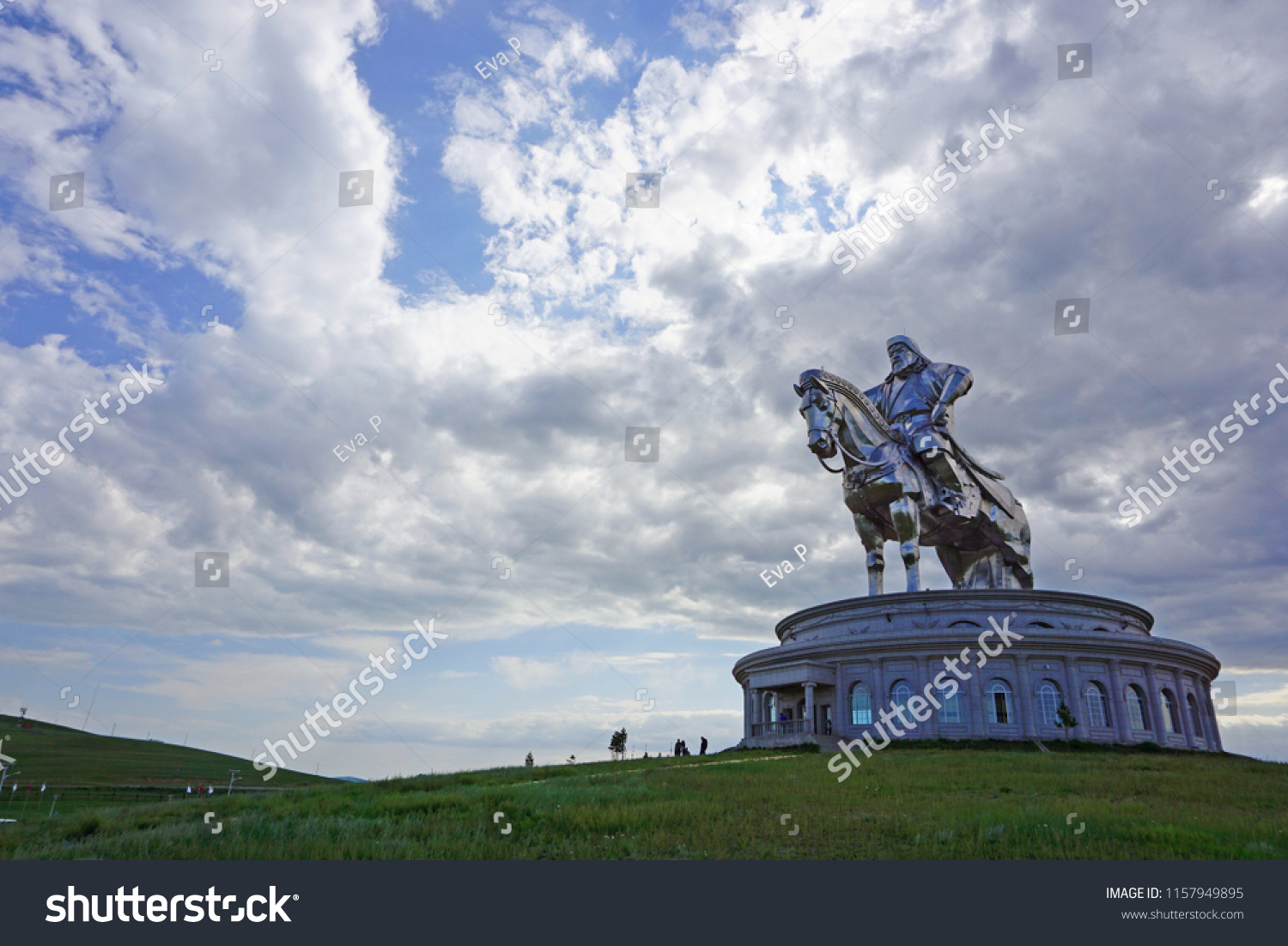 Genghis Khan Equestrian Statue Mongolia Stock Photo 1157949895